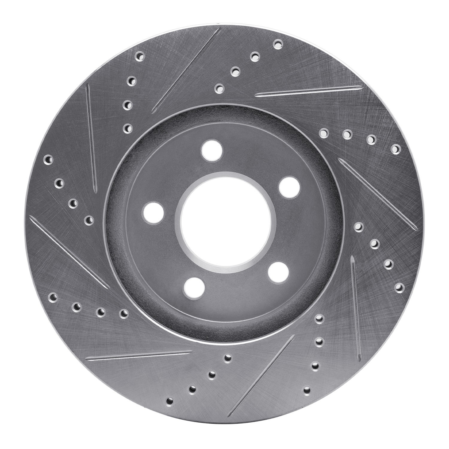 DYN 631-56019R DFC Brake Rotor - Drilled and Slotted - Silver - Image 4