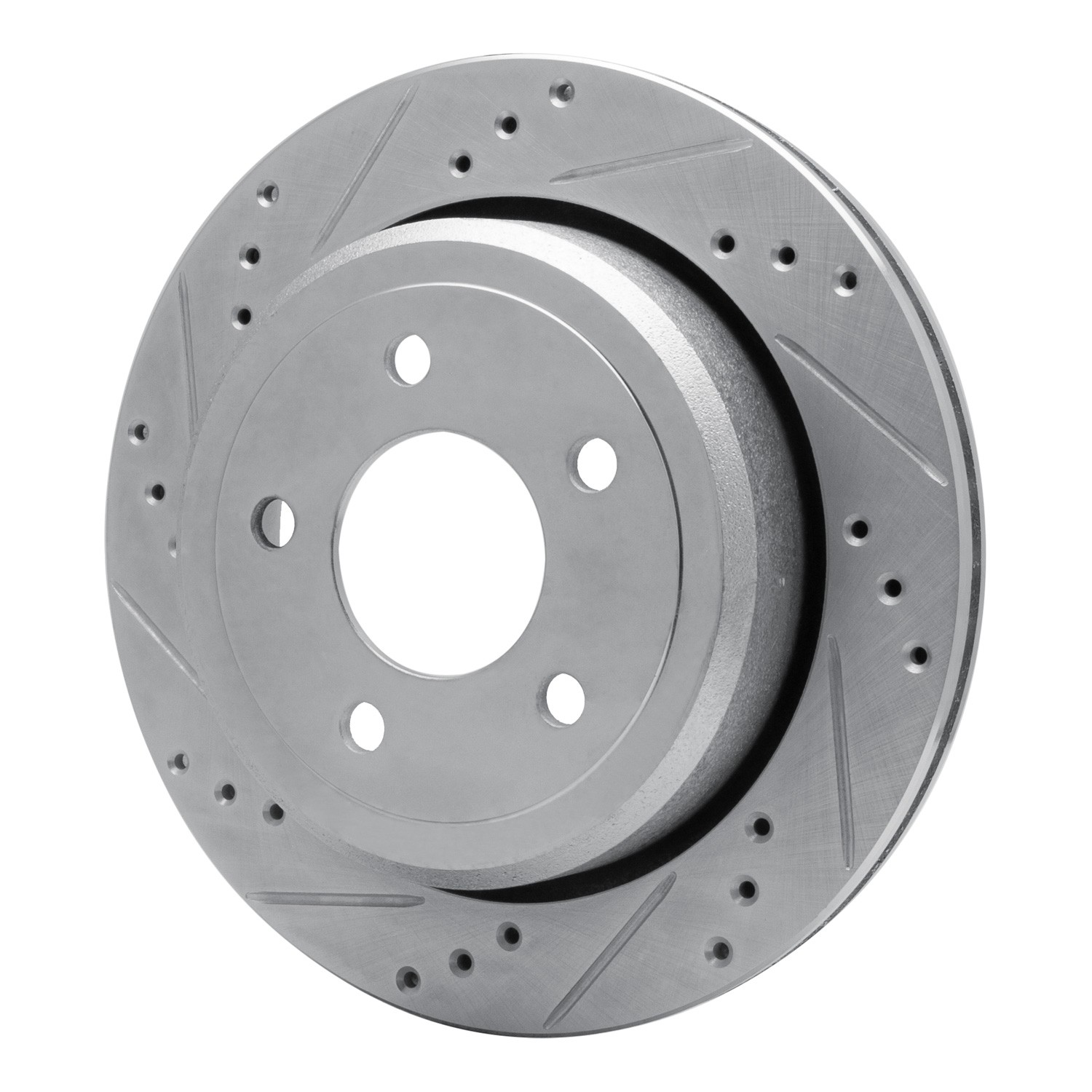 DYN 631-56020L DFC Brake Rotor - Drilled and Slotted - Silver