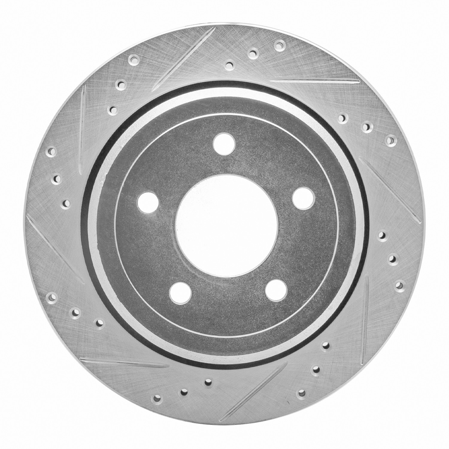 DYN 631-56020L DFC Brake Rotor - Drilled and Slotted - Silver - Image 3