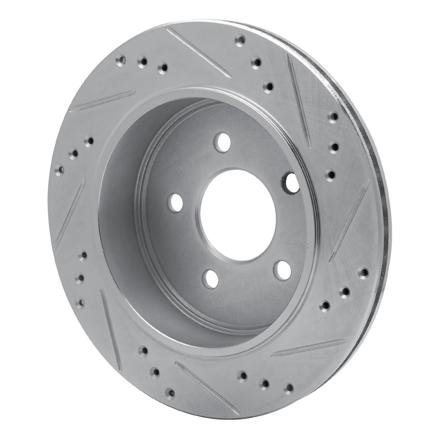DYN 631-56020L DFC Brake Rotor - Drilled and Slotted - Silver - Image 5