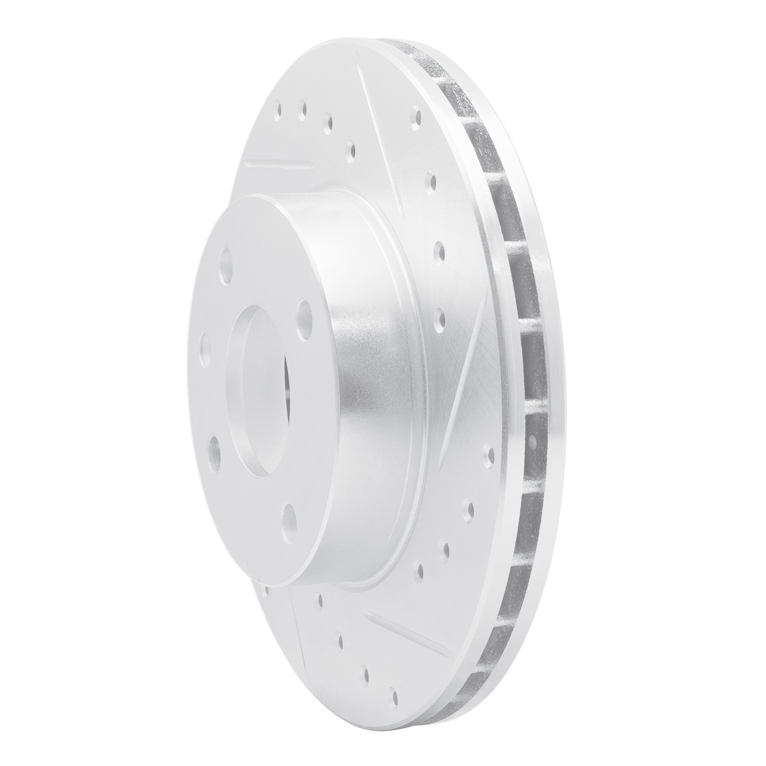 DYN 631-57000R DFC Brake Rotor - Drilled and Slotted - Silver - Image 3