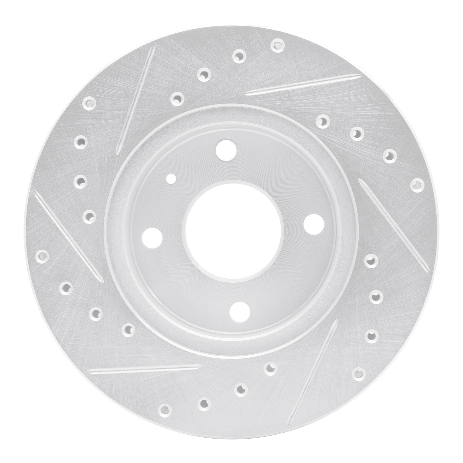 DYN 631-57000R DFC Brake Rotor - Drilled and Slotted - Silver - Image 4