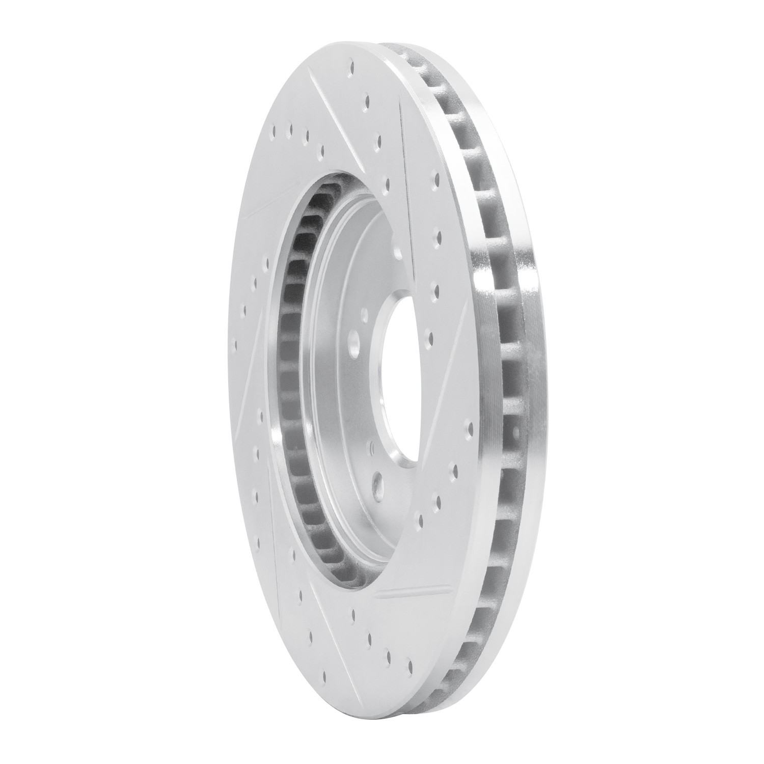 DYN 631-58004L DFC Brake Rotor - Drilled and Slotted - Silver - Image 3