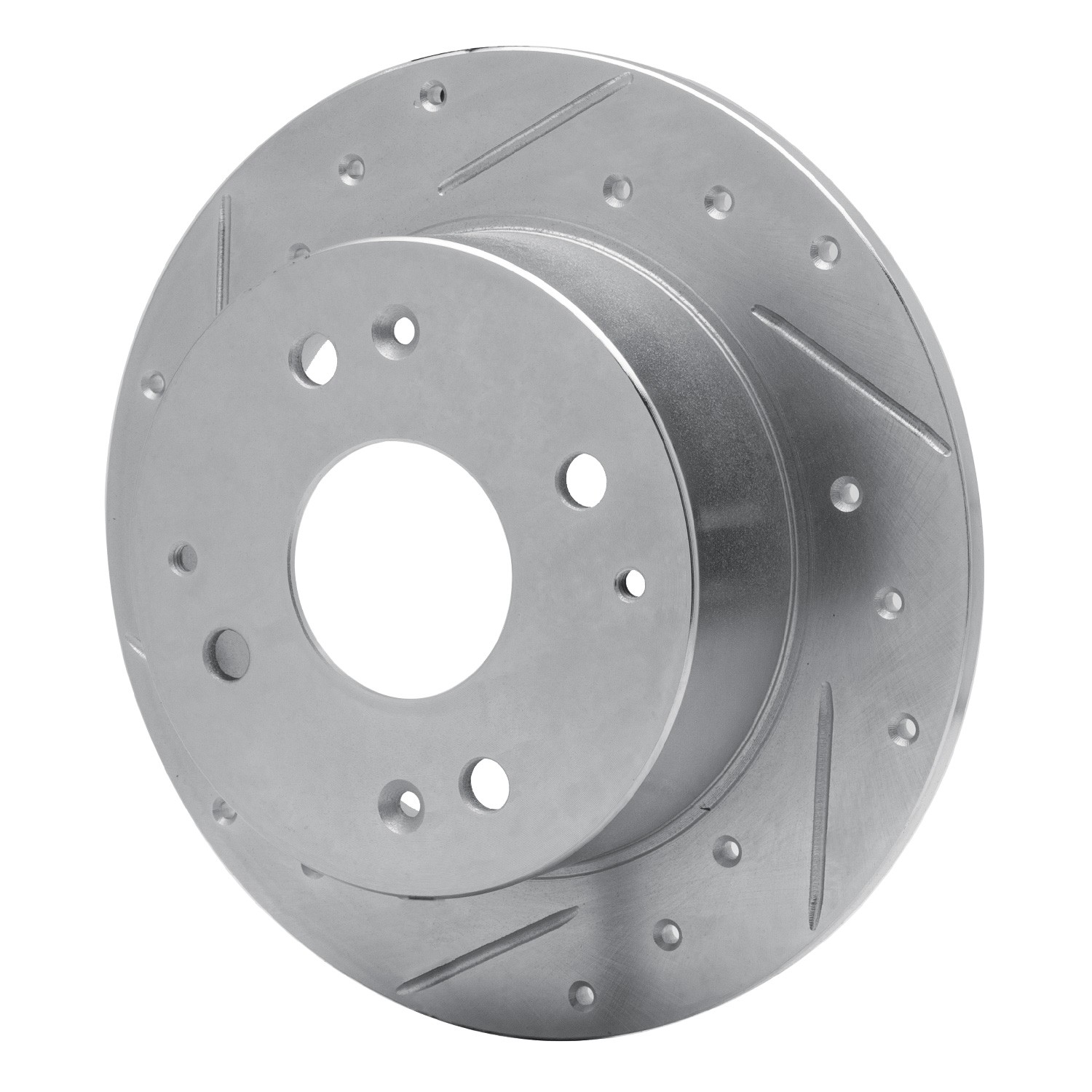 DYN 631-58009L DFC Brake Rotor - Drilled and Slotted - Silver - Image 3