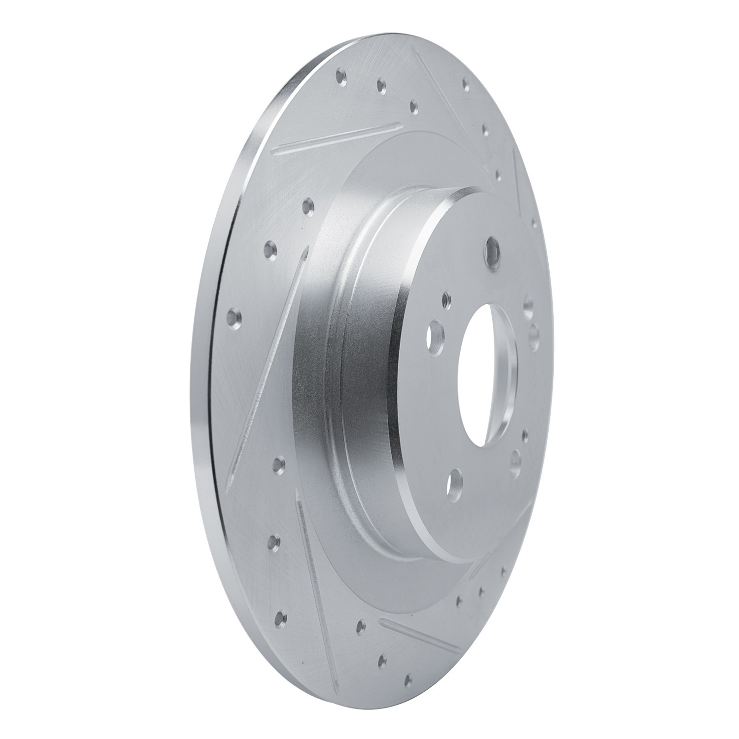 DYN 631-58036R DFC Brake Rotor - Drilled and Slotted - Silver - Image 2