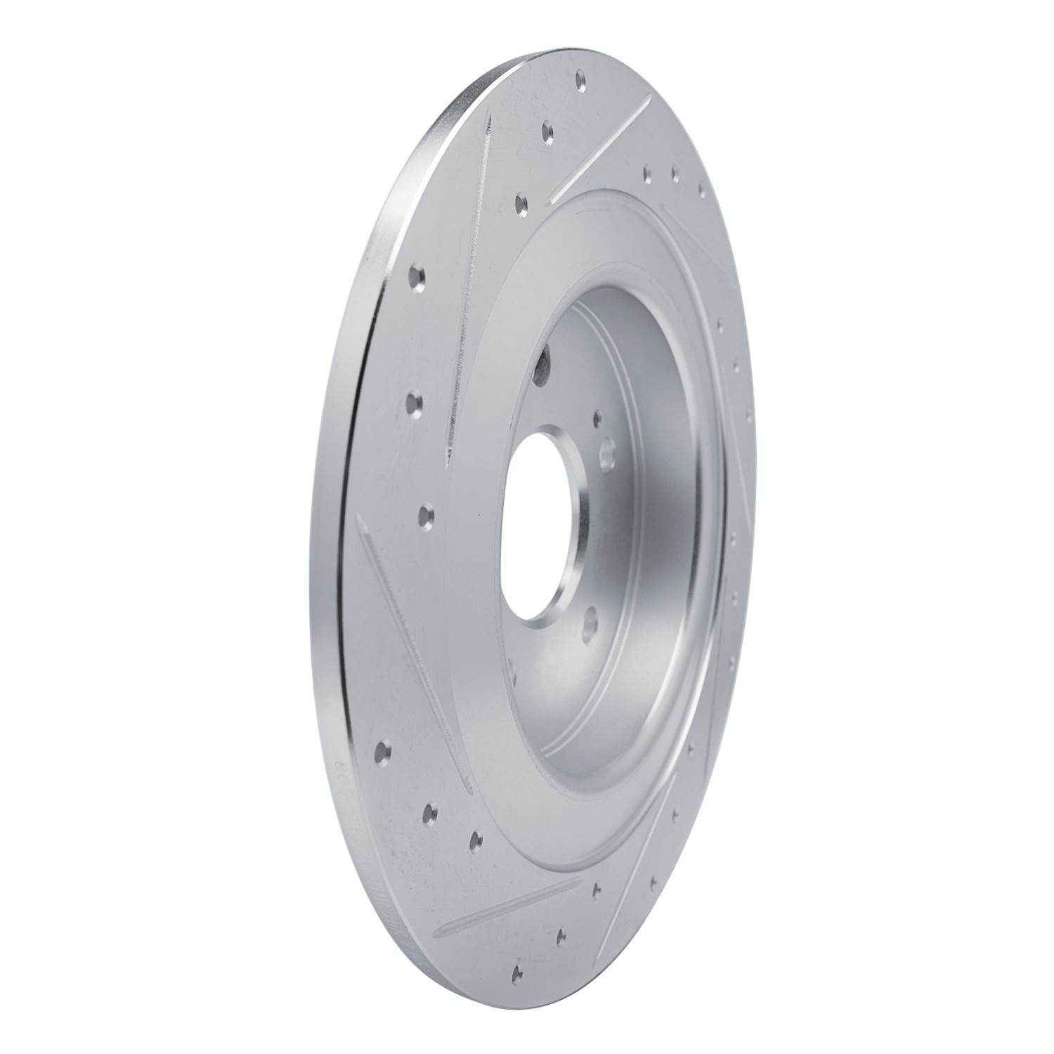 DYN 631-58036R DFC Brake Rotor - Drilled and Slotted - Silver - Image 3