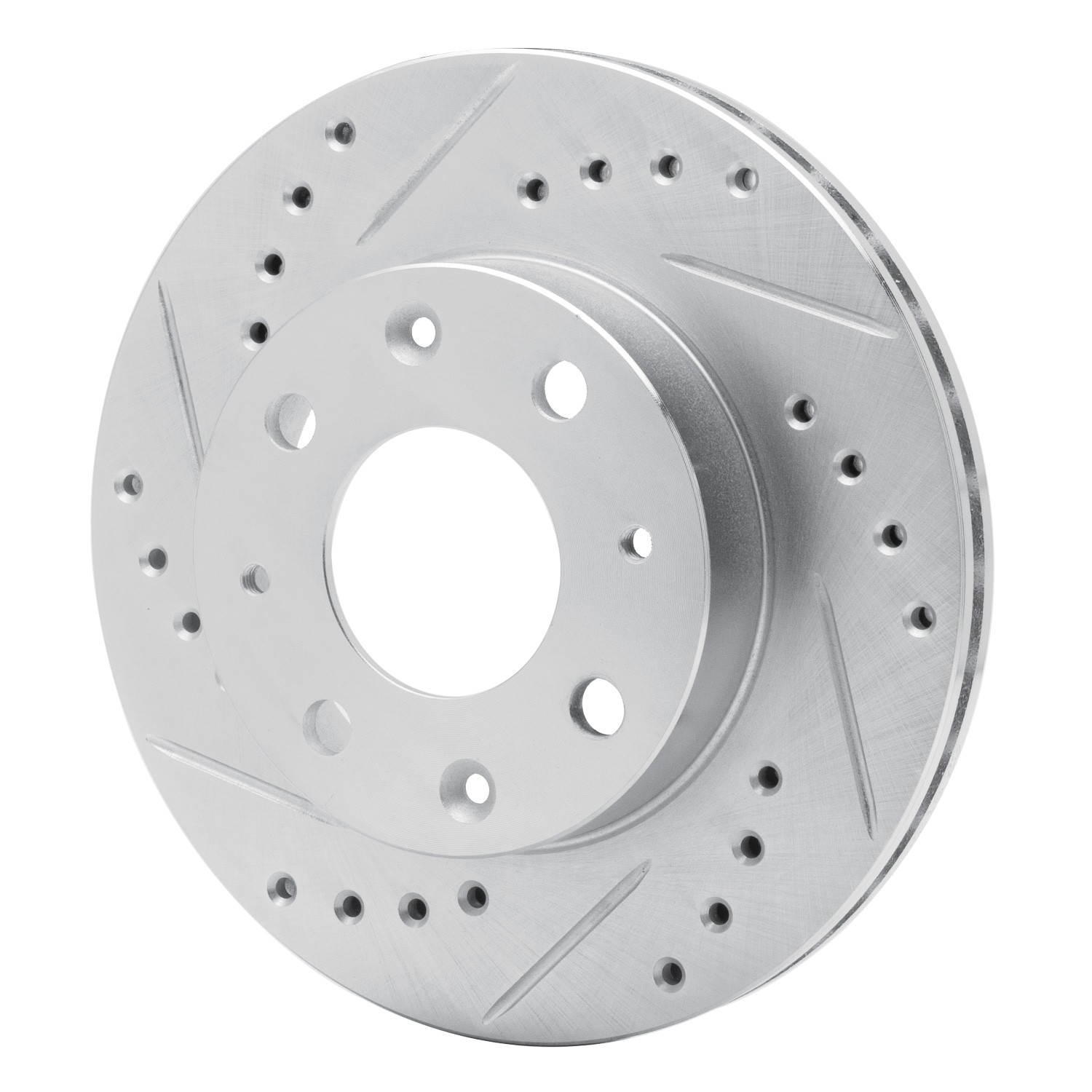 DYN 631-59005L DFC Brake Rotor - Drilled and Slotted - Silver - Image 3