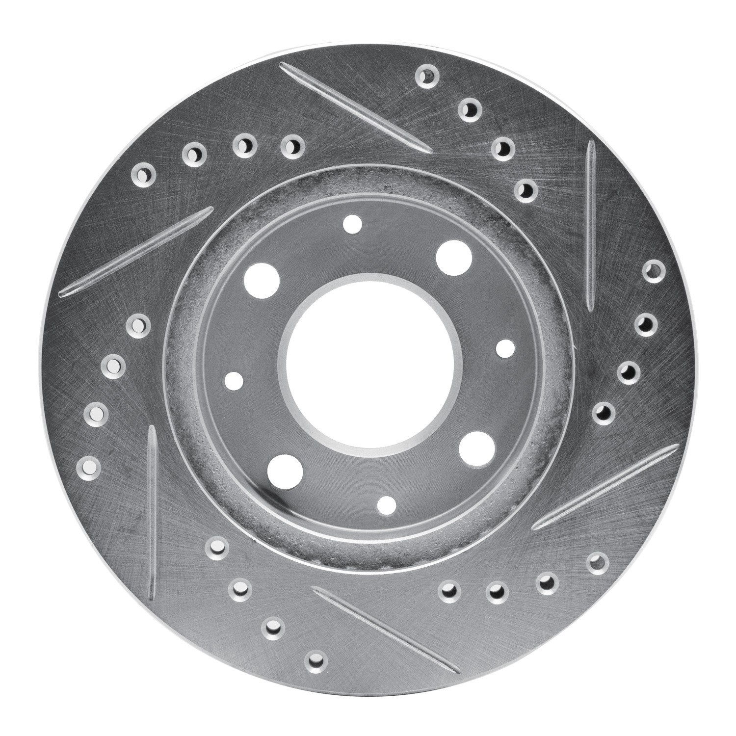 DYN 631-59005L DFC Brake Rotor - Drilled and Slotted - Silver - Image 4