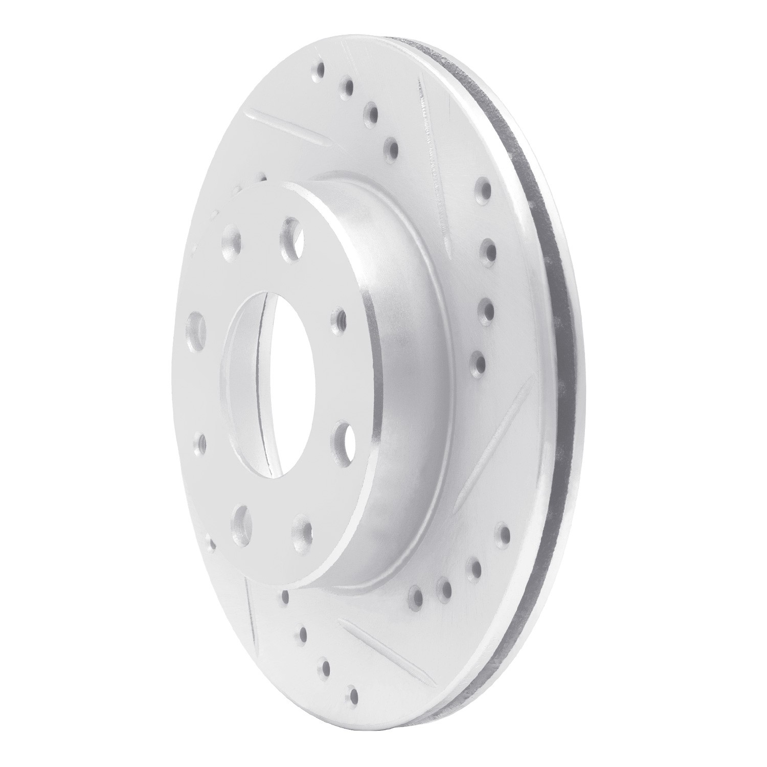 DYN 631-59005R DFC Brake Rotor - Drilled and Slotted - Silver - Image 3