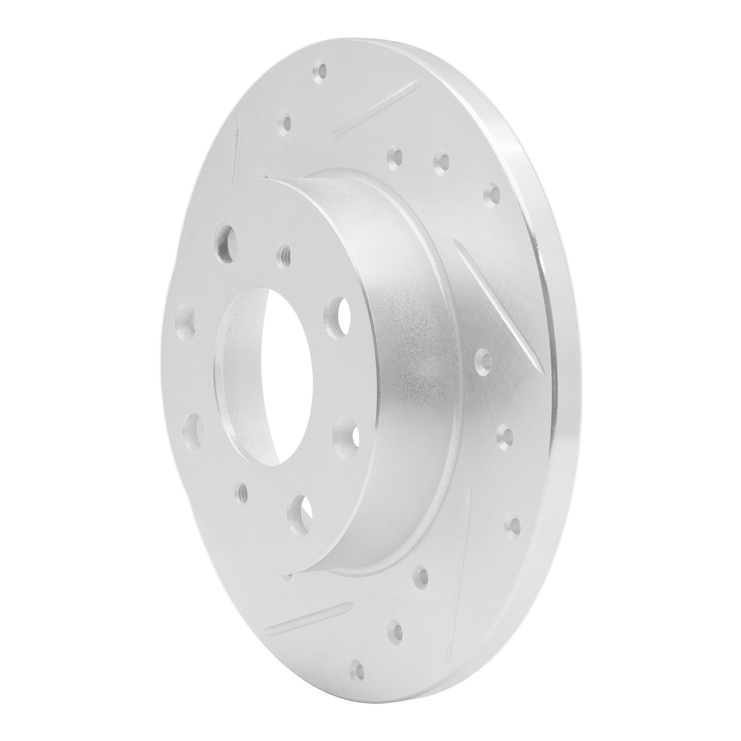 DYN 631-59009L DFC Brake Rotor - Drilled and Slotted - Silver - Image 3