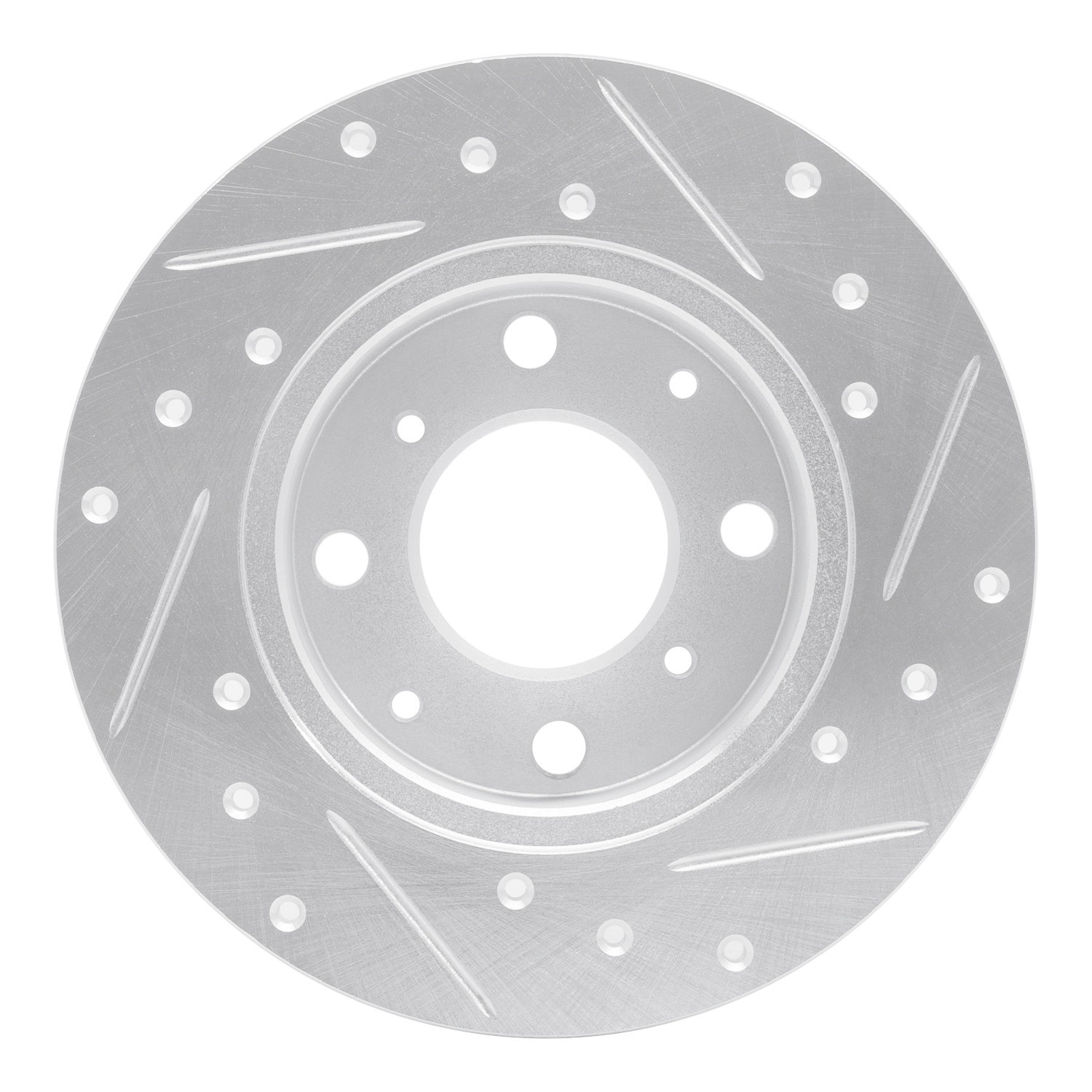 DYN 631-59009L DFC Brake Rotor - Drilled and Slotted - Silver - Image 4