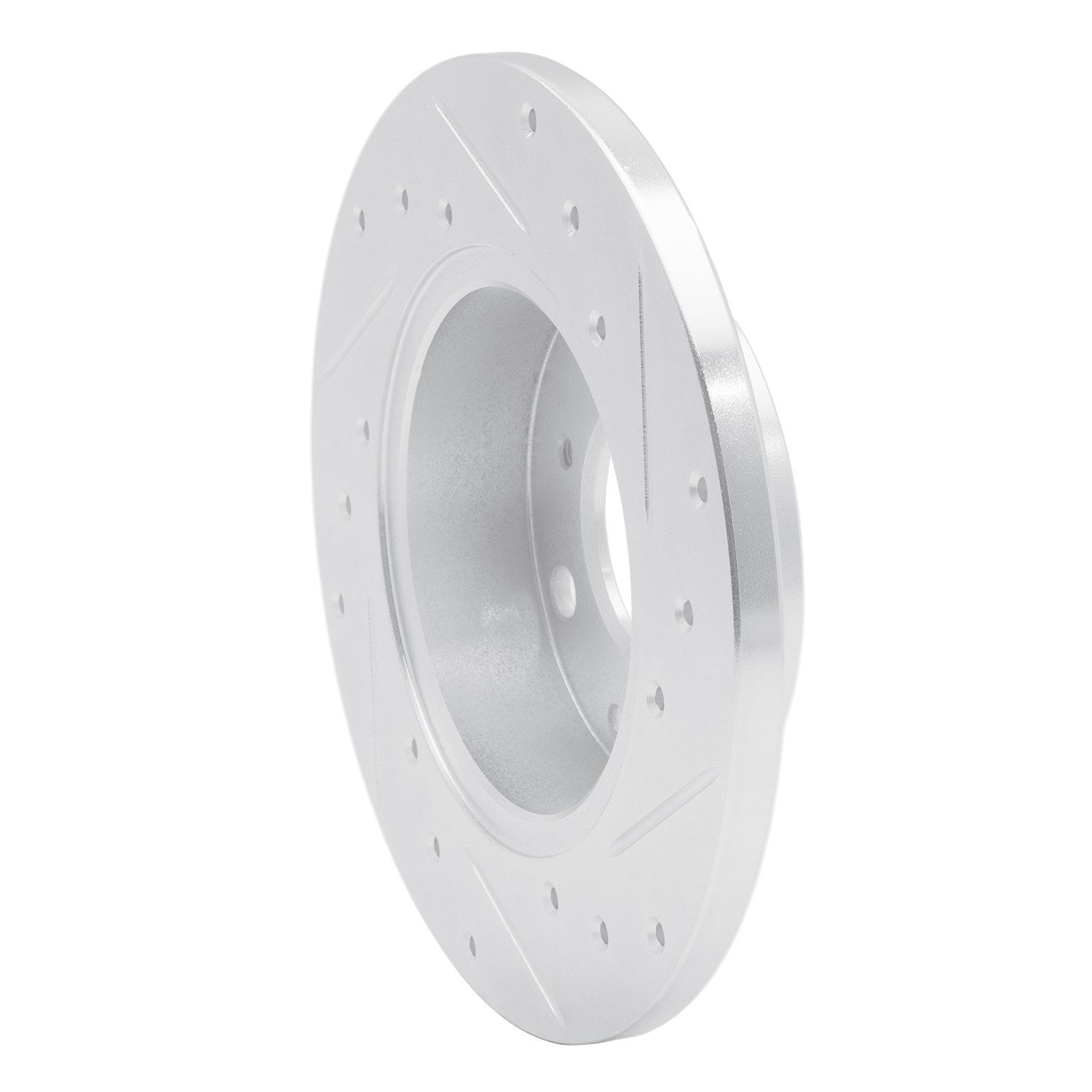 DYN 631-59009L DFC Brake Rotor - Drilled and Slotted - Silver - Image 2
