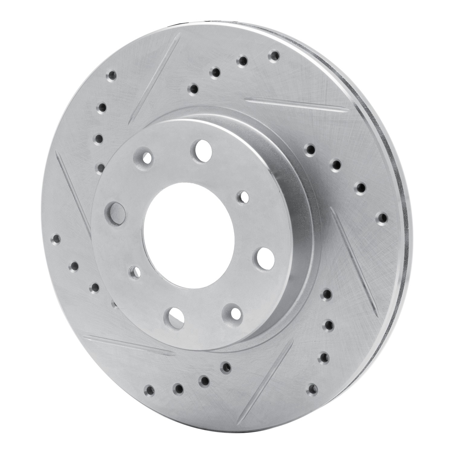 DYN 631-59012L DFC Brake Rotor - Drilled and Slotted - Silver - Image 3