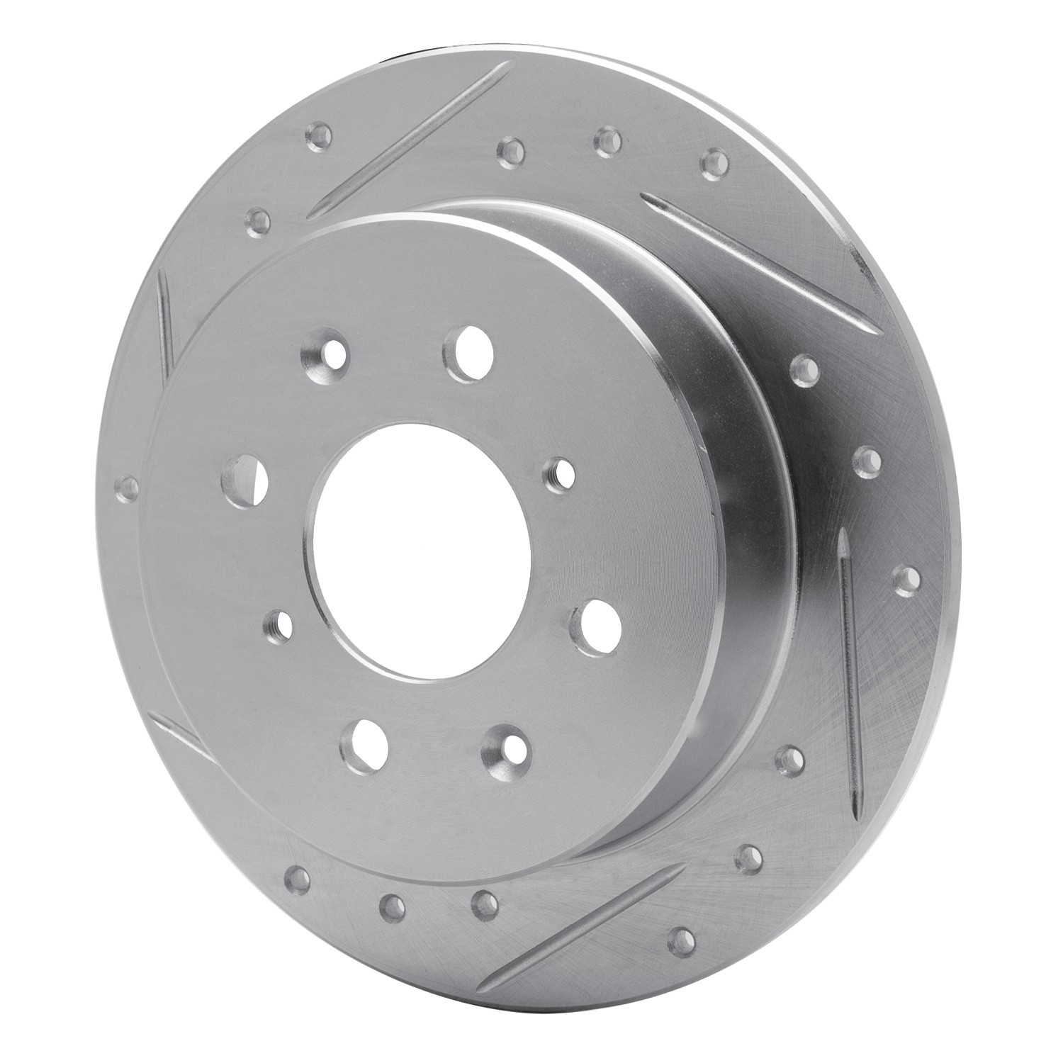 DYN 631-59014L DFC Brake Rotor - Drilled and Slotted - Silver - Image 3