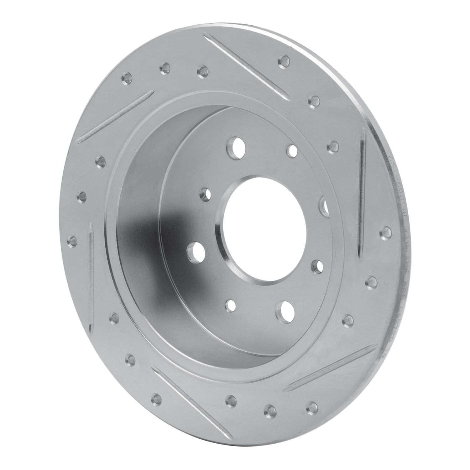 DYN 631-59014L DFC Brake Rotor - Drilled and Slotted - Silver - Image 2