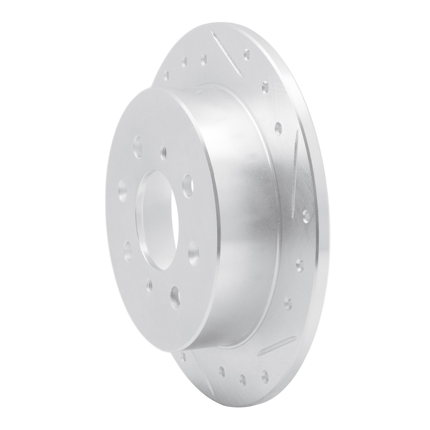 DYN 631-59014R DFC Brake Rotor - Drilled and Slotted - Silver - Image 3