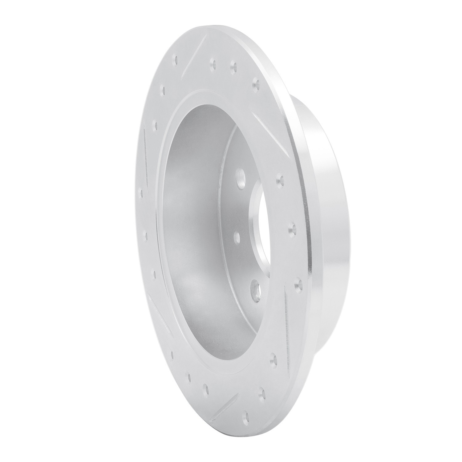 DYN 631-59014R DFC Brake Rotor - Drilled and Slotted - Silver - Image 2