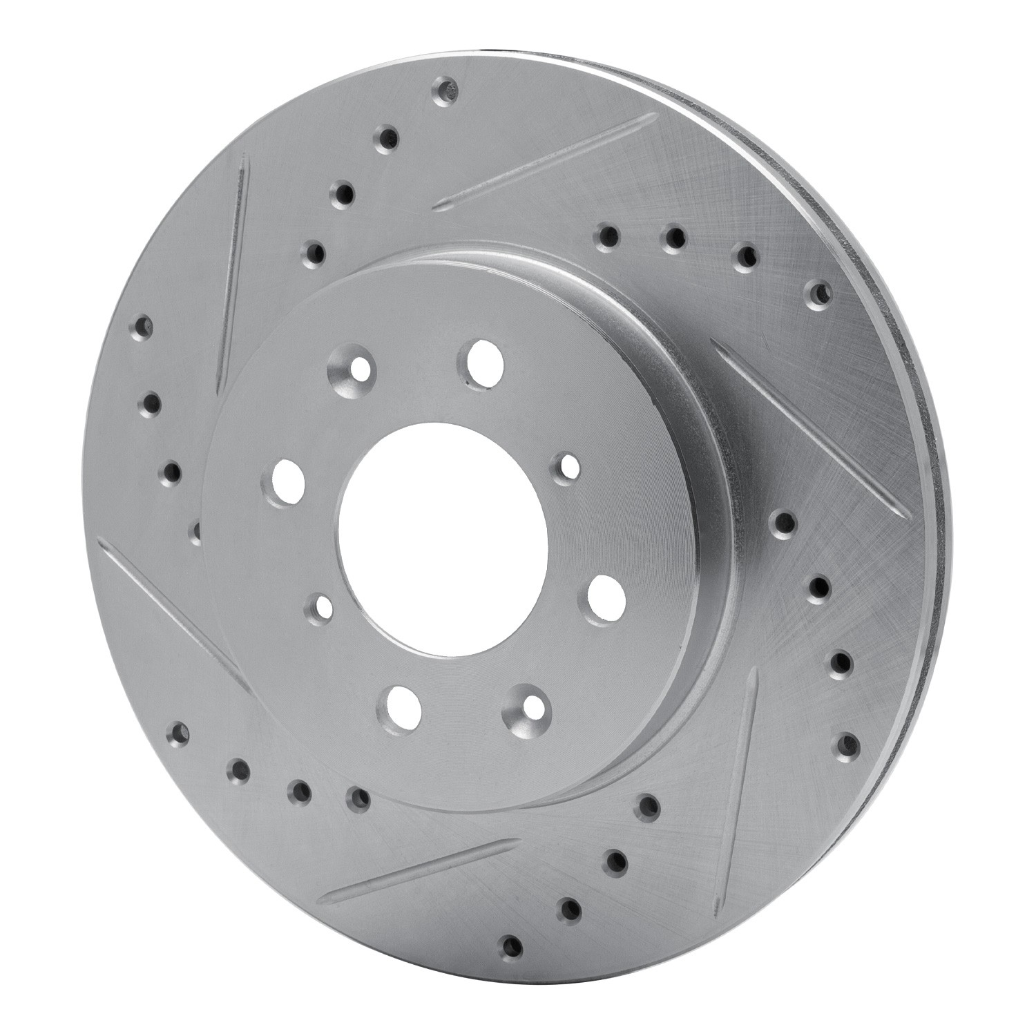 DYN 631-59016L DFC Brake Rotor - Drilled and Slotted - Silver - Image 2