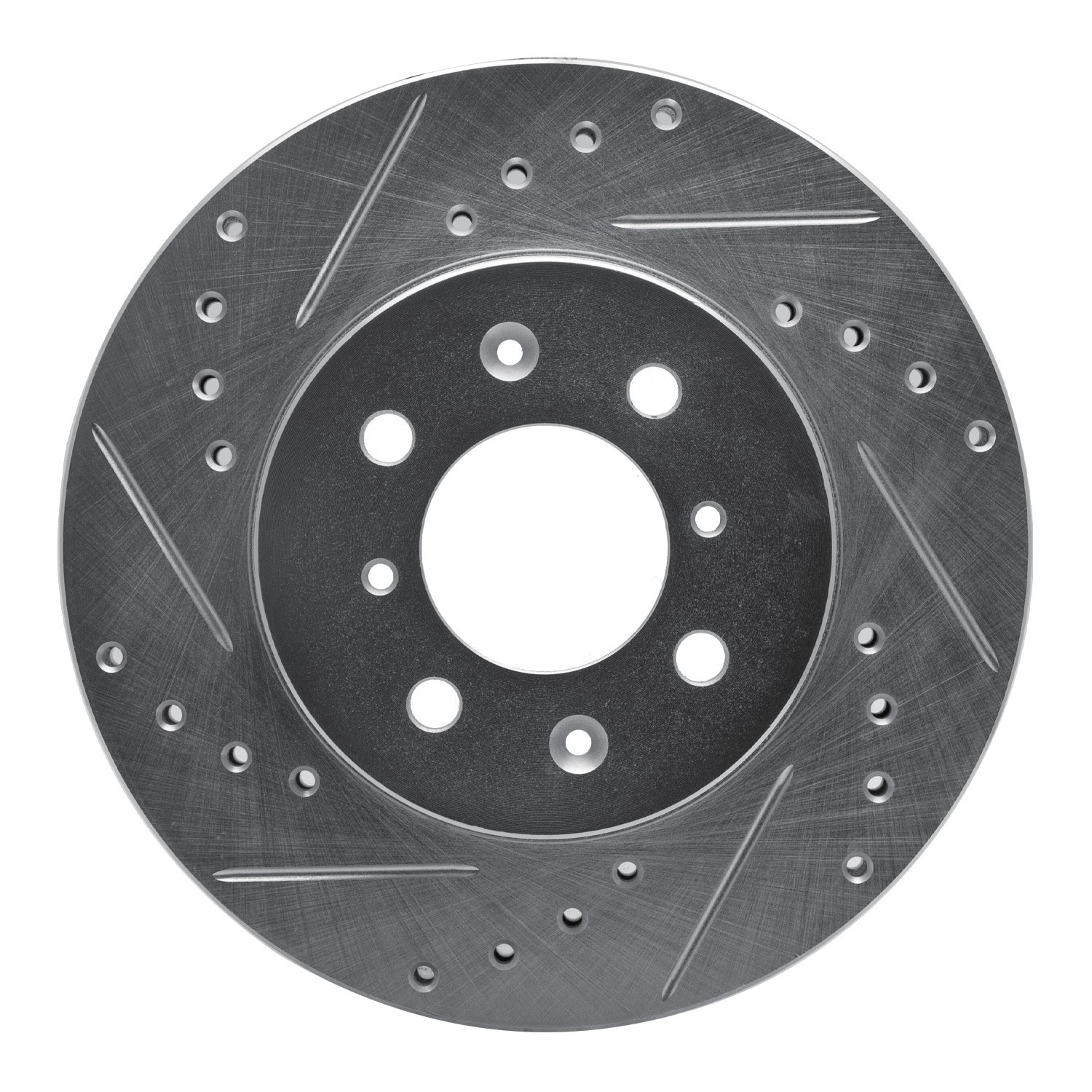 DYN 631-59016L DFC Brake Rotor - Drilled and Slotted - Silver - Image 4