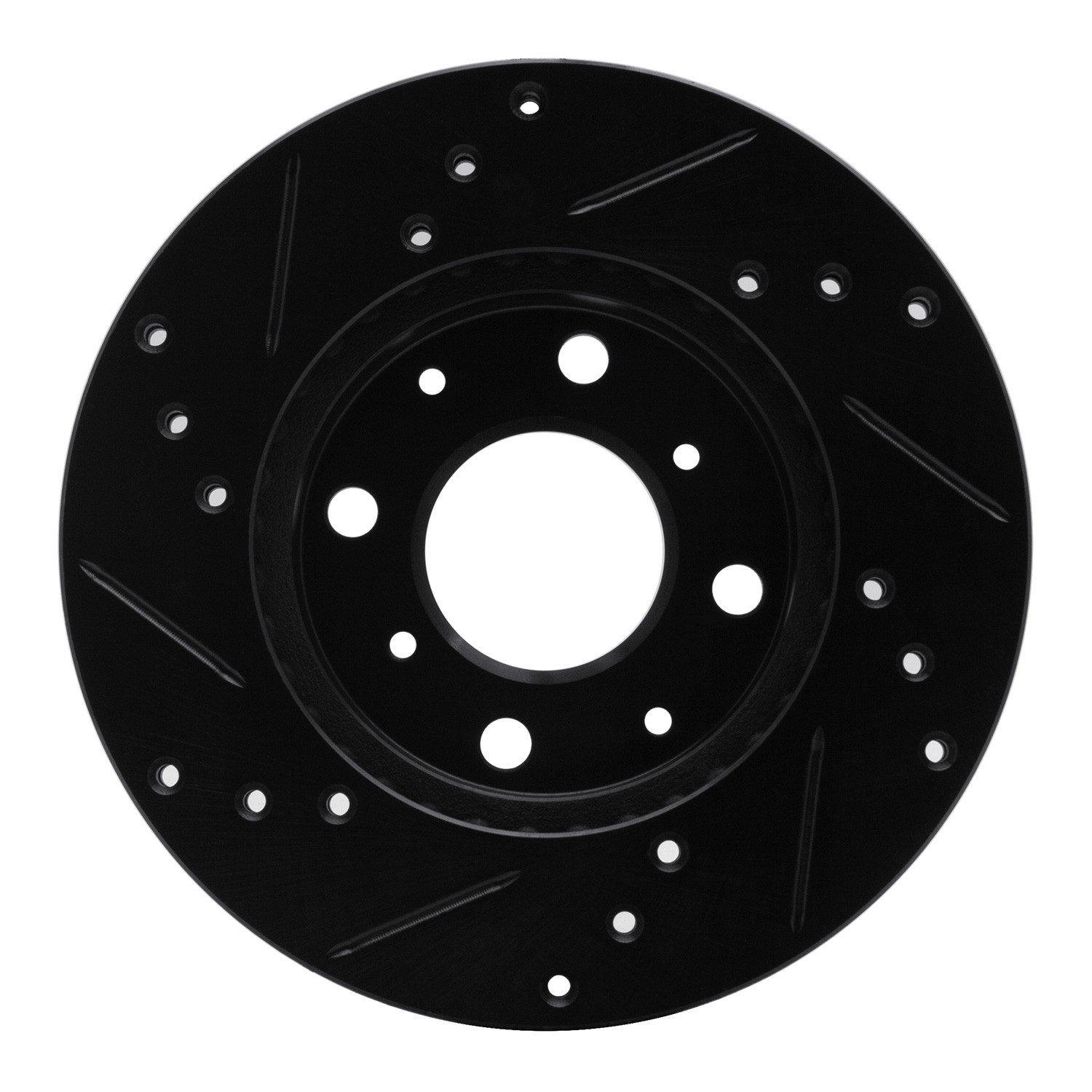 DYN 631-59018R DFC Brake Rotor - Drilled and Slotted - Silver - Image 2