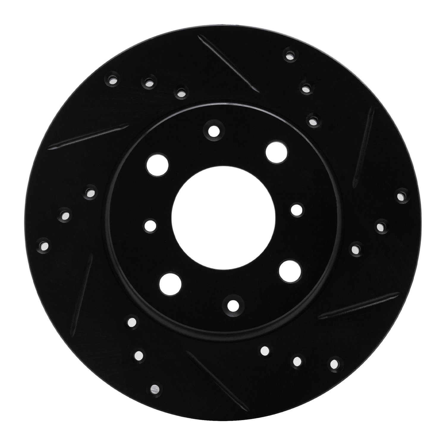 DYN 631-59018R DFC Brake Rotor - Drilled and Slotted - Silver - Image 5