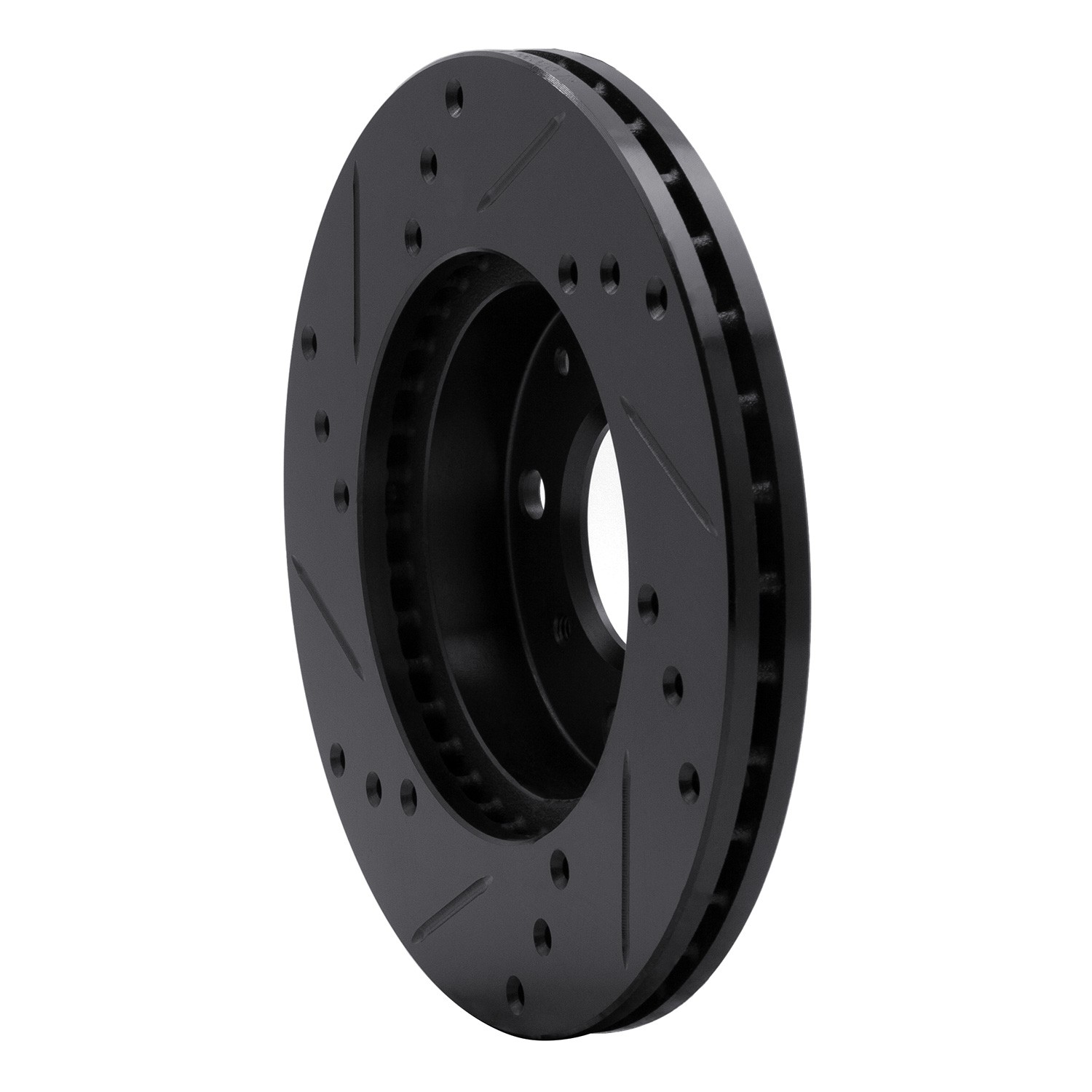 DYN 631-59018R DFC Brake Rotor - Drilled and Slotted - Silver