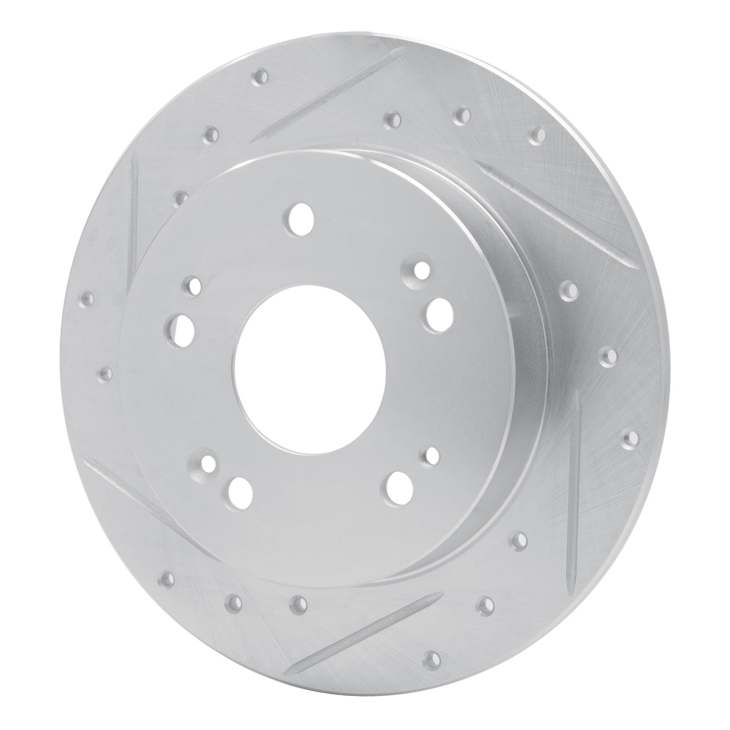 DYN 631-59024L DFC Brake Rotor - Drilled and Slotted - Silver - Image 2
