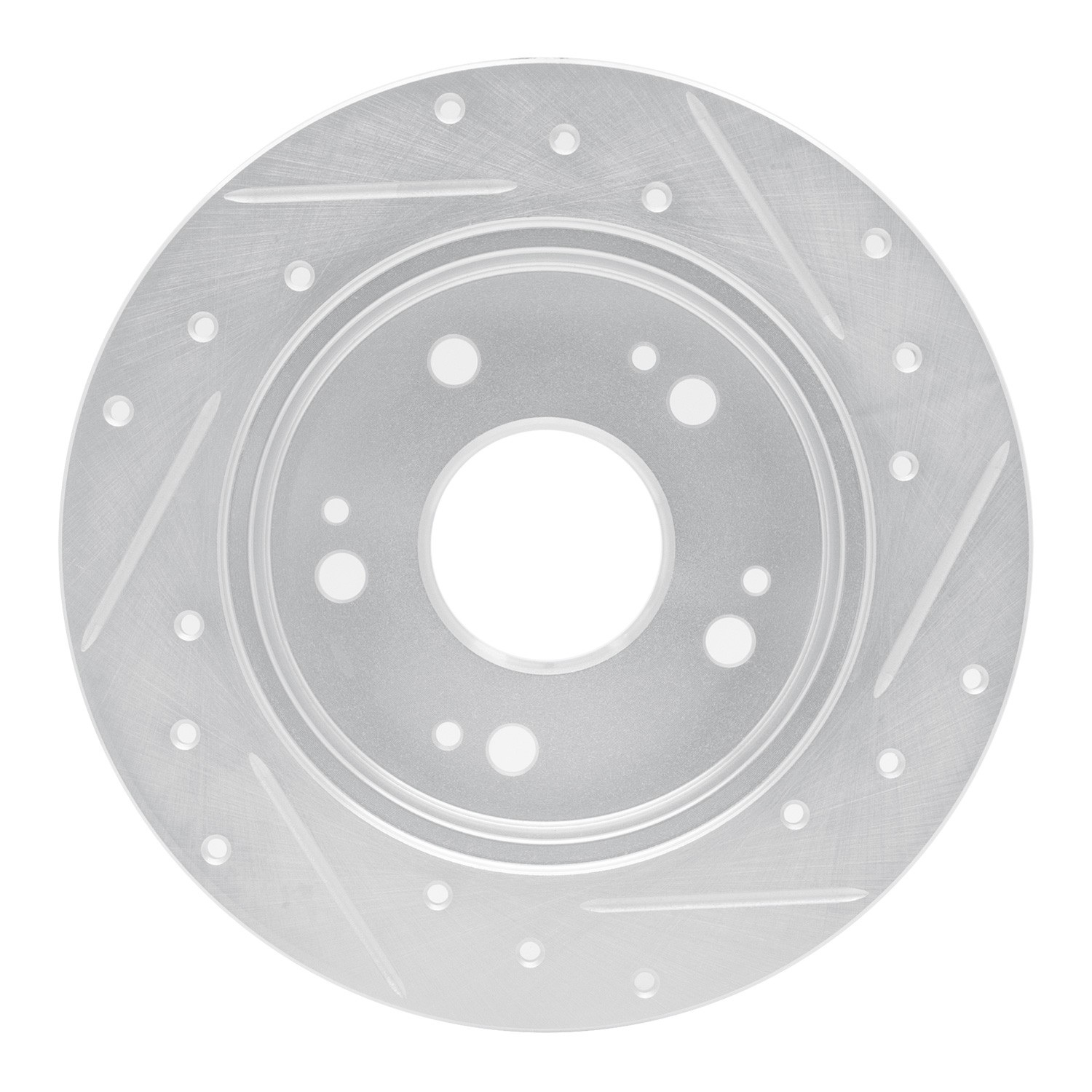 DYN 631-59024L DFC Brake Rotor - Drilled and Slotted - Silver - Image 3