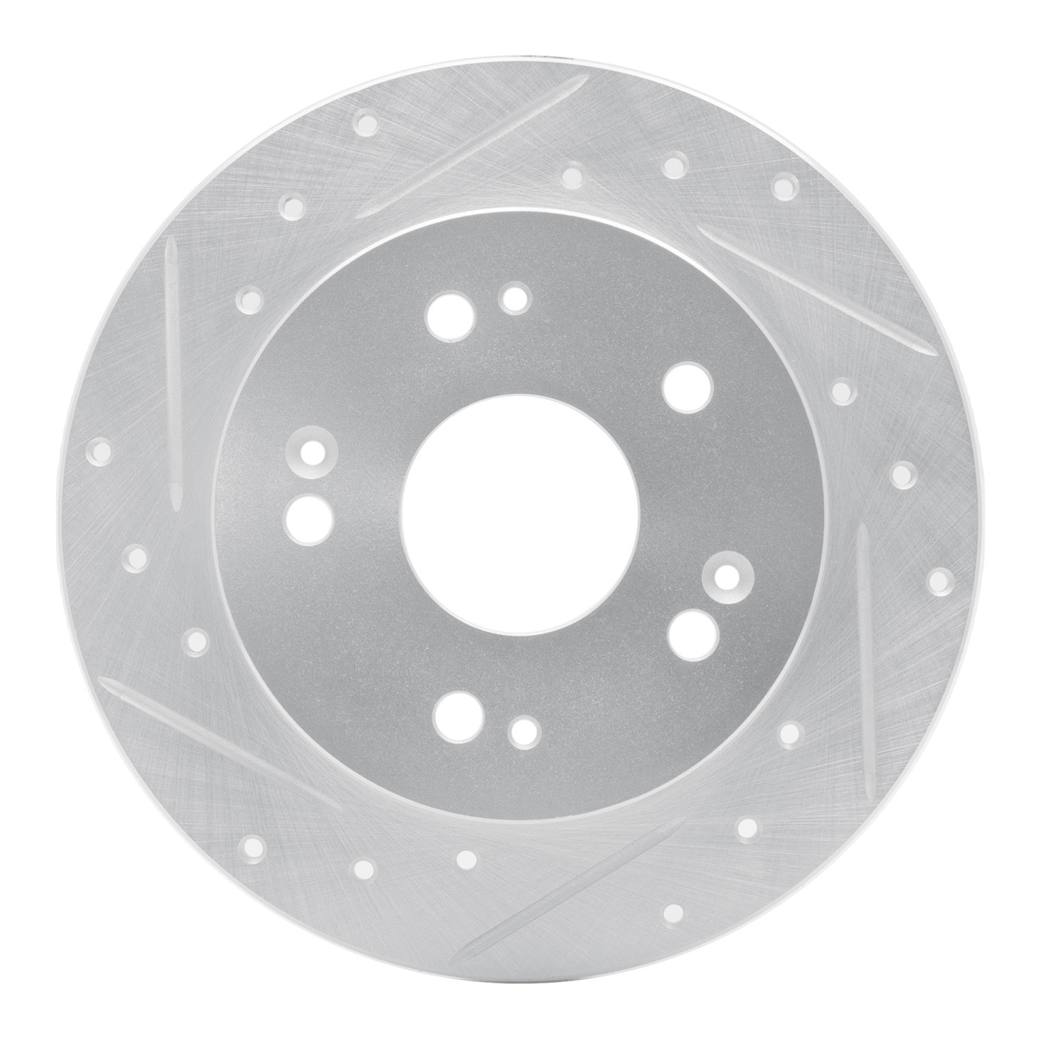 DYN 631-59024L DFC Brake Rotor - Drilled and Slotted - Silver - Image 4
