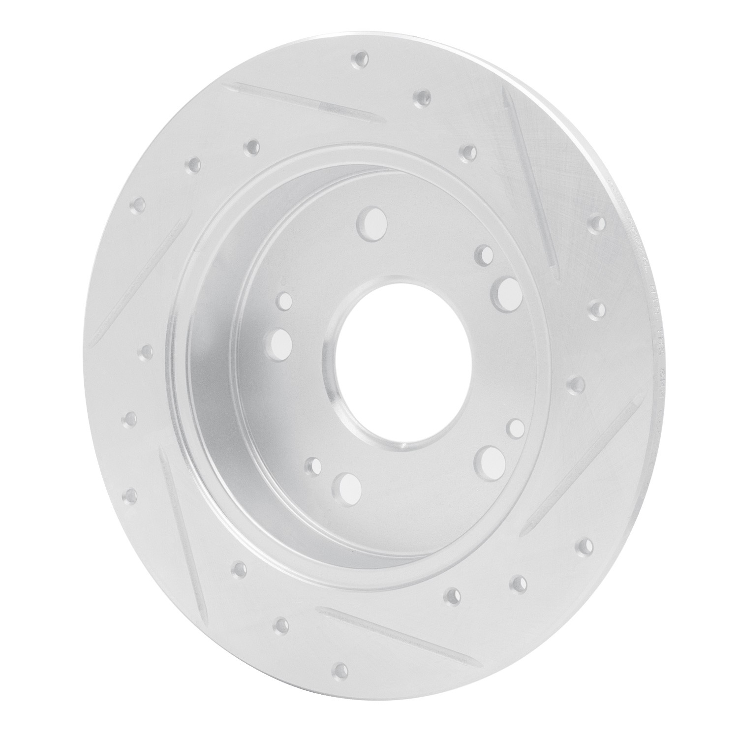 DYN 631-59024L DFC Brake Rotor - Drilled and Slotted - Silver - Image 5
