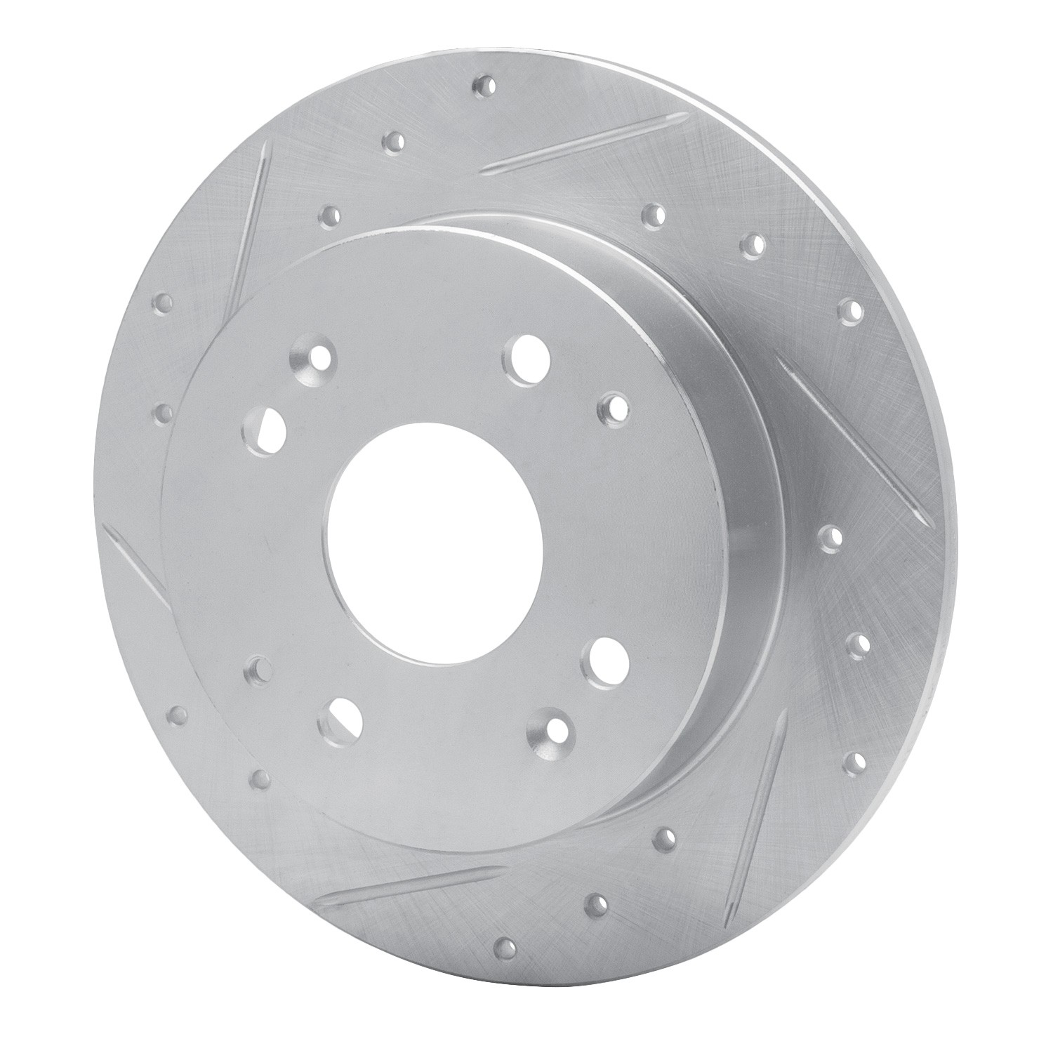 DYN 631-59025L DFC Brake Rotor - Drilled and Slotted - Silver - Image 3
