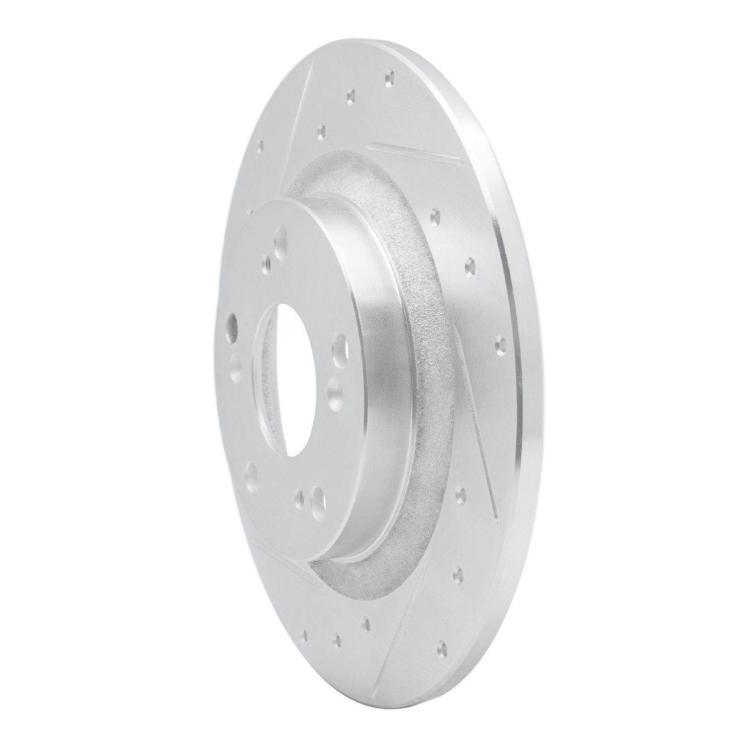 DYN 631-59028L DFC Brake Rotor - Drilled and Slotted - Silver - Image 3