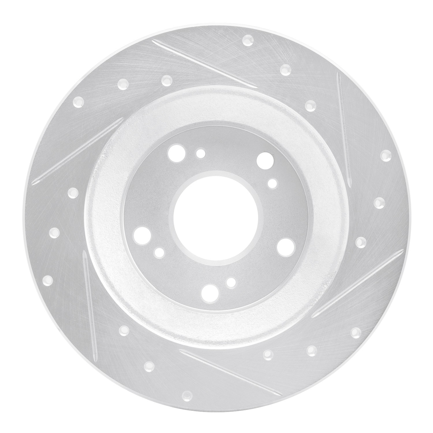 DYN 631-59028L DFC Brake Rotor - Drilled and Slotted - Silver - Image 4