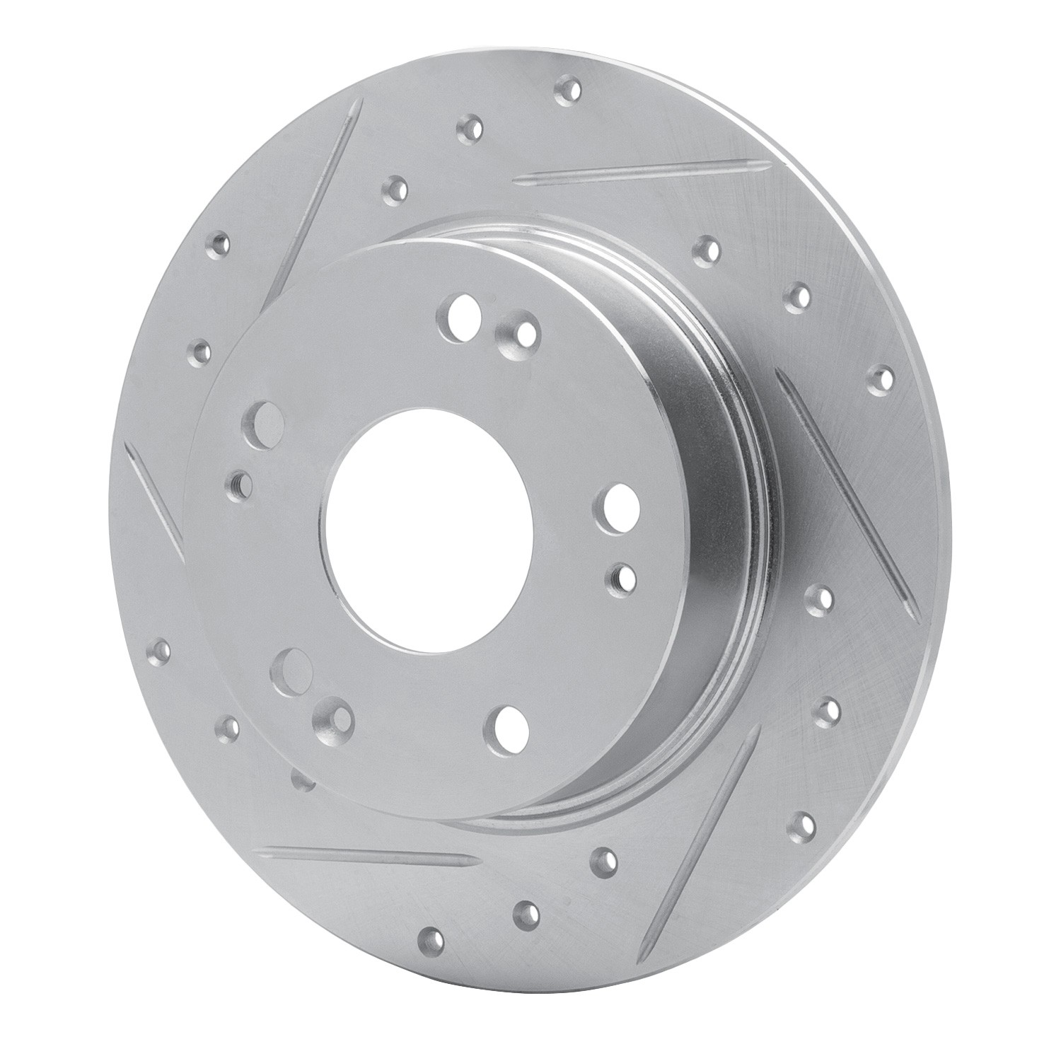 DYN 631-59029L DFC Brake Rotor - Drilled and Slotted - Silver