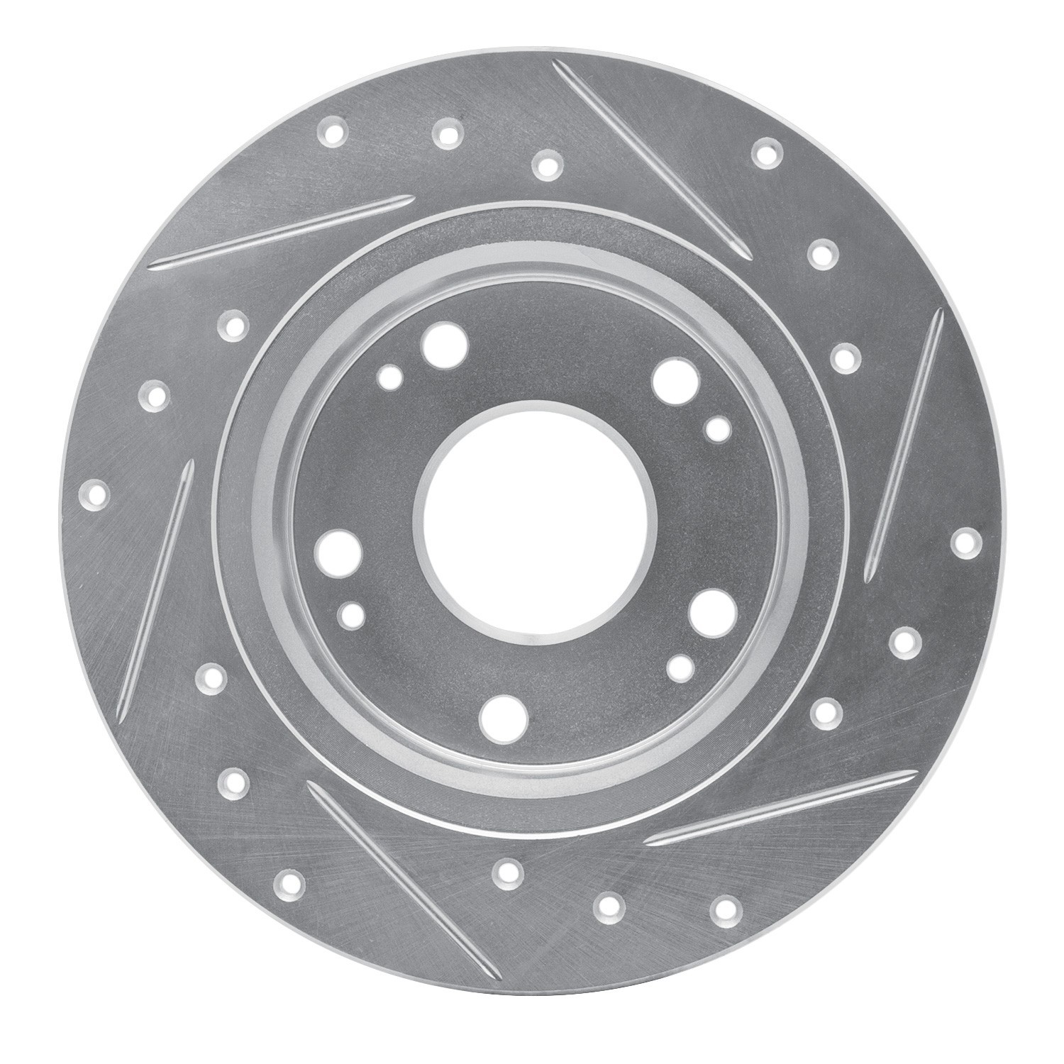DYN 631-59029L DFC Brake Rotor - Drilled and Slotted - Silver - Image 2