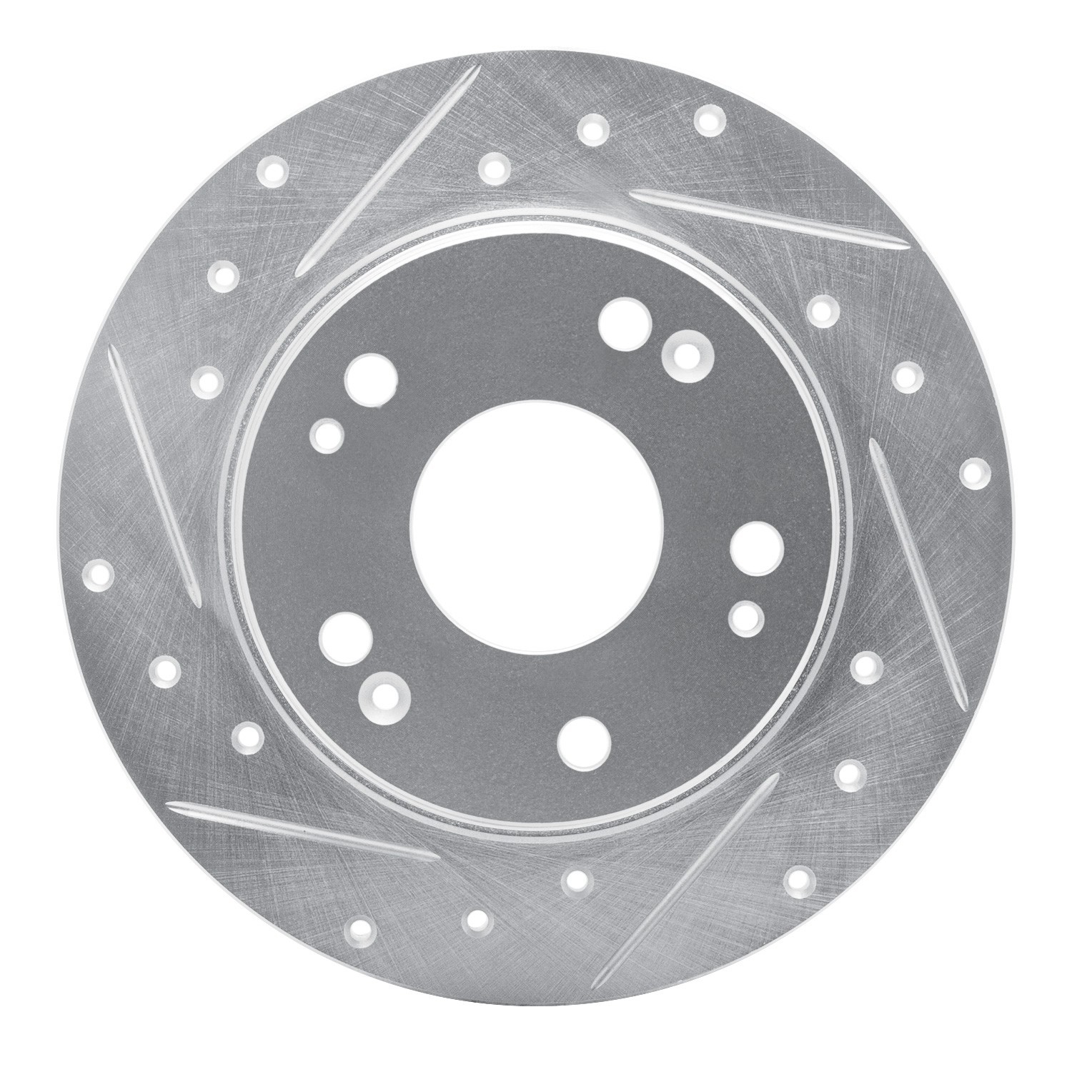 DYN 631-59029L DFC Brake Rotor - Drilled and Slotted - Silver - Image 3
