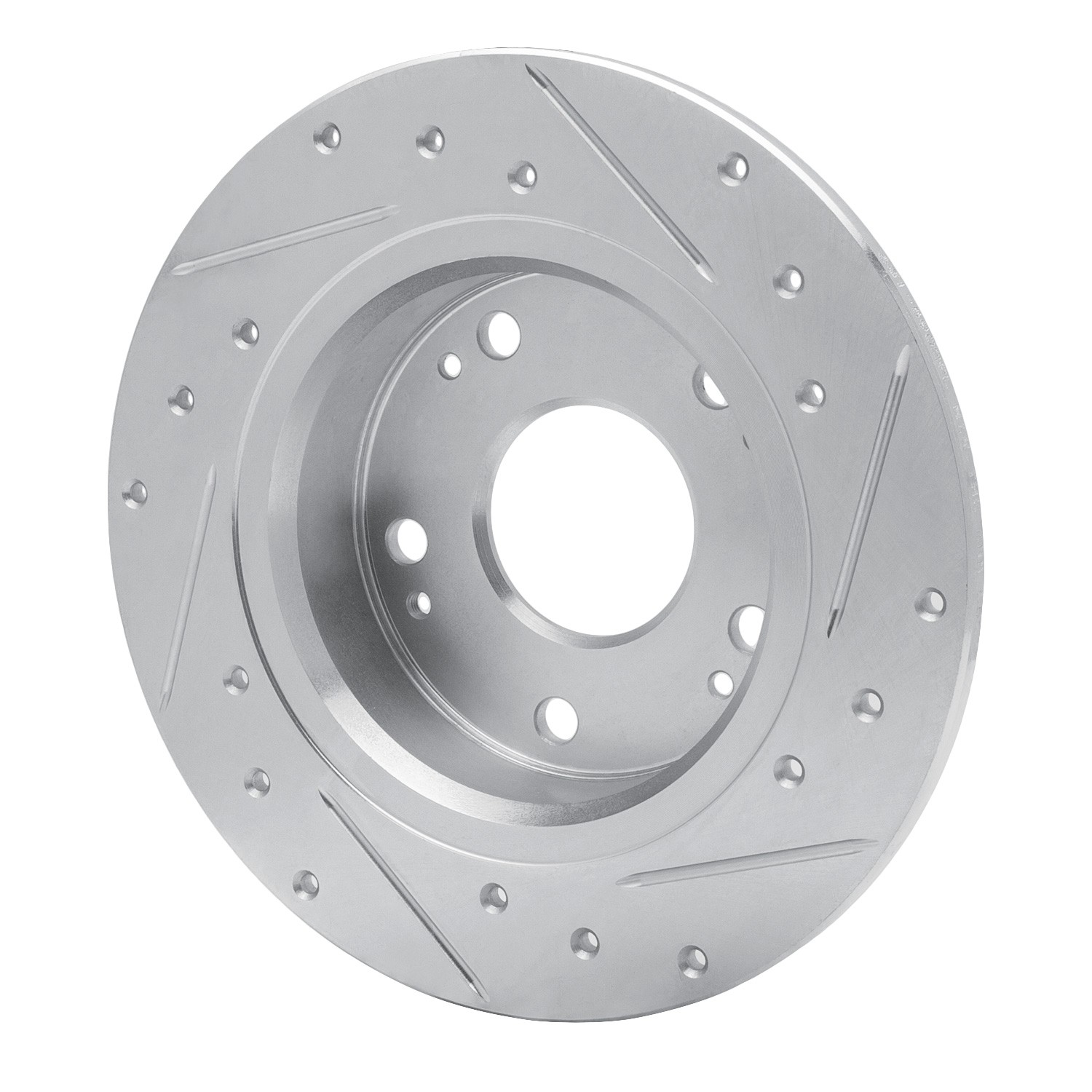 DYN 631-59029L DFC Brake Rotor - Drilled and Slotted - Silver - Image 4