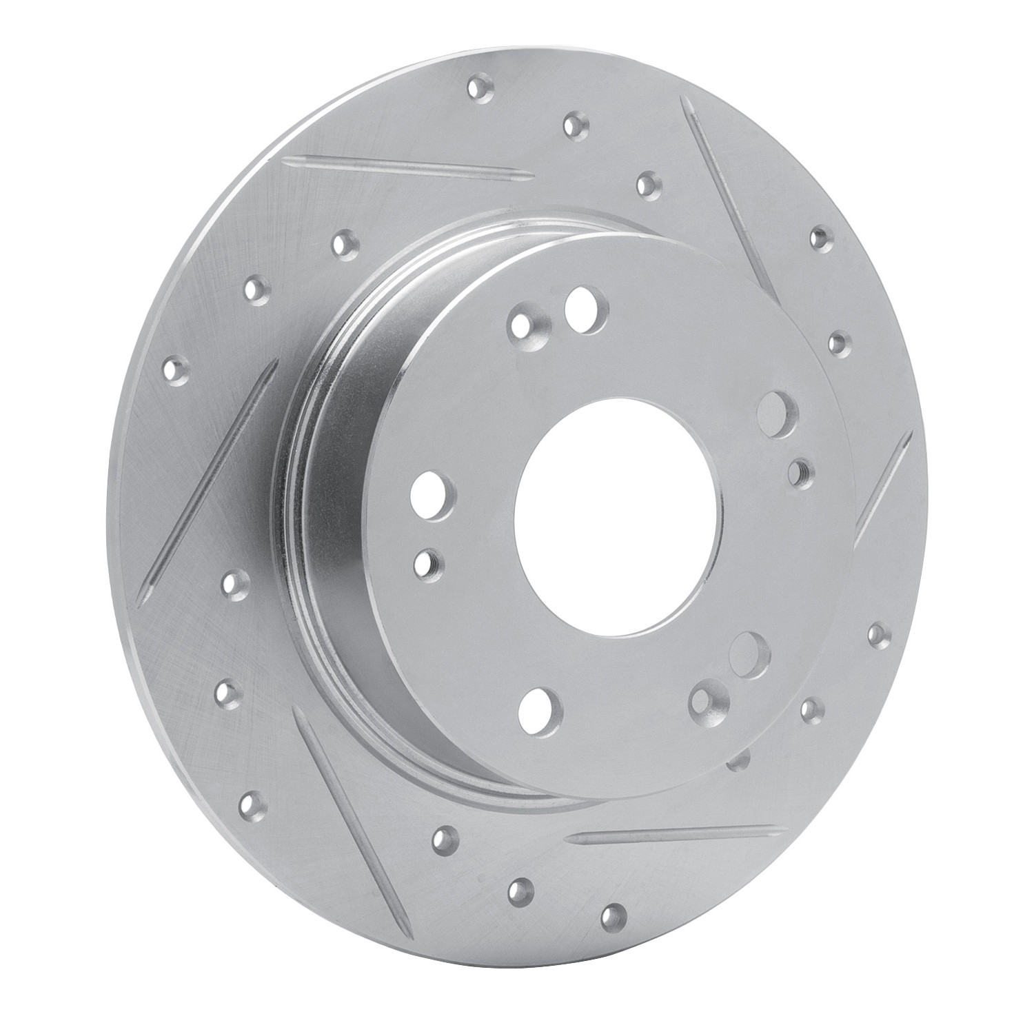 DYN 631-59029R DFC Brake Rotor - Drilled and Slotted - Silver