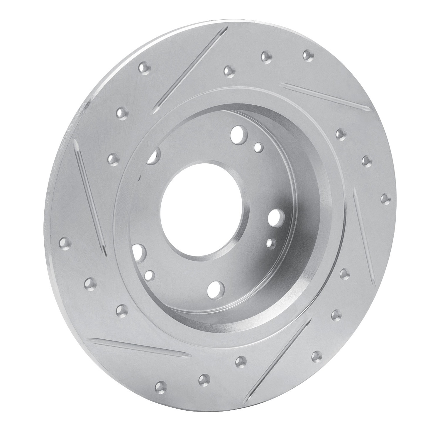 DYN 631-59029R DFC Brake Rotor - Drilled and Slotted - Silver - Image 2