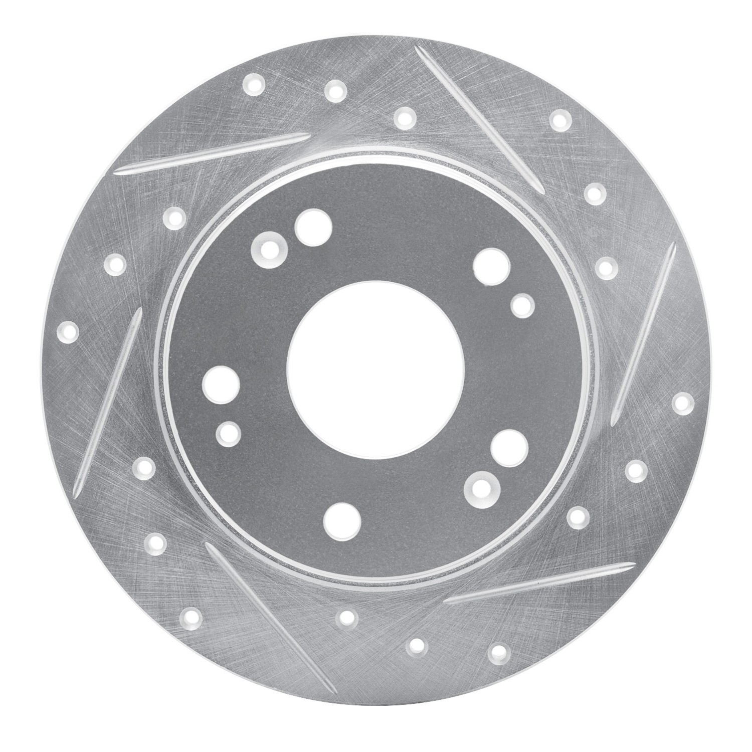 DYN 631-59029R DFC Brake Rotor - Drilled and Slotted - Silver - Image 3