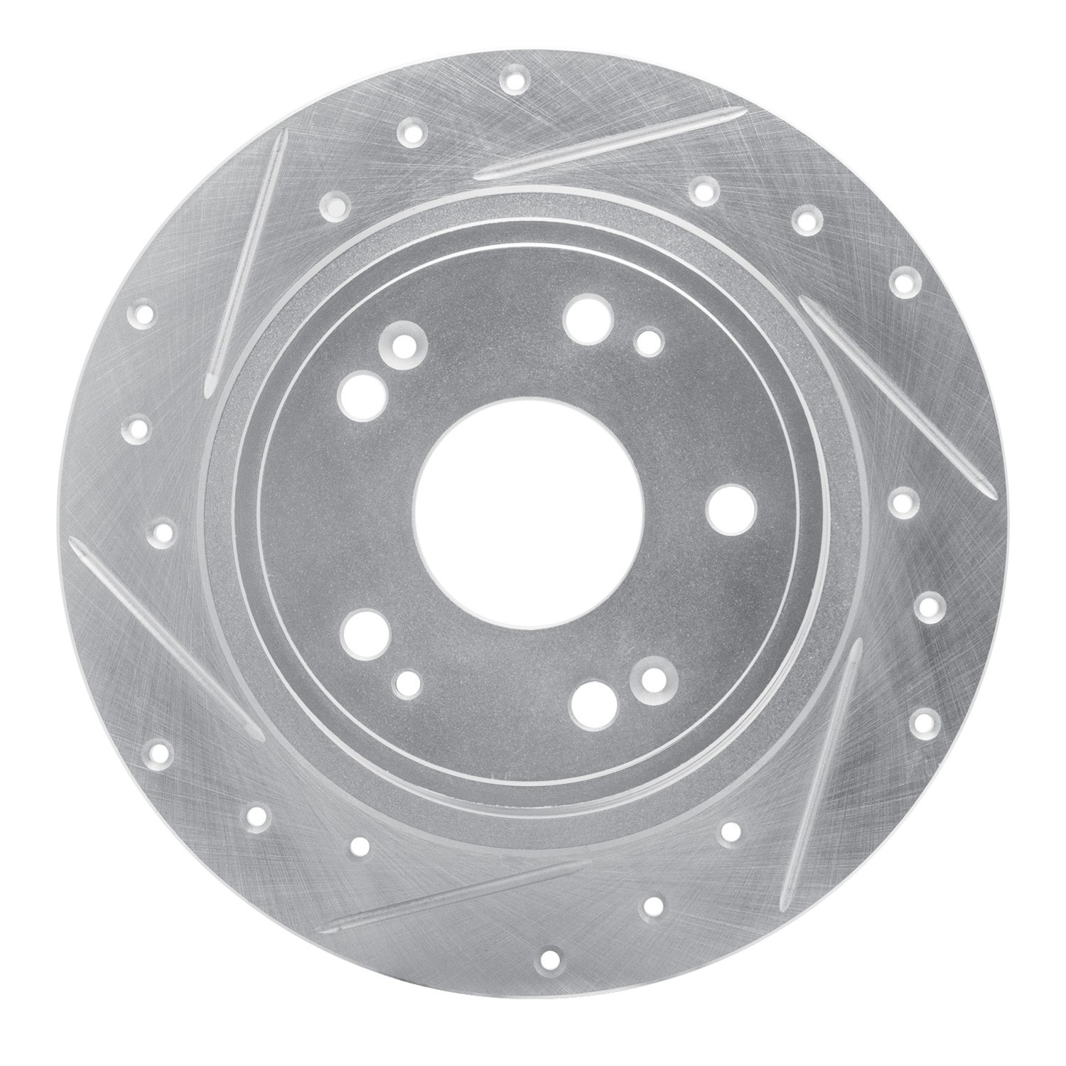 DYN 631-59032L DFC Brake Rotor - Drilled and Slotted - Silver - Image 3