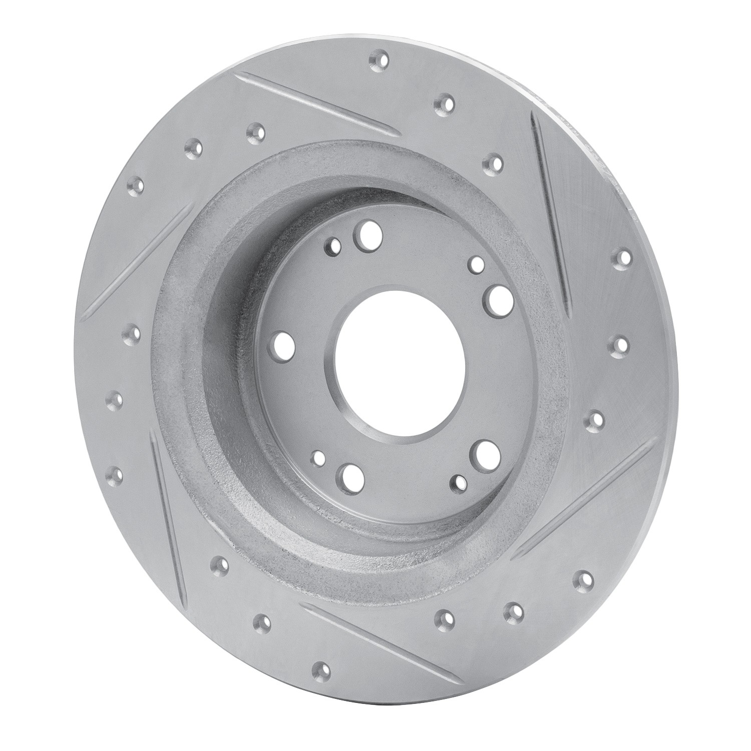 DYN 631-59032L DFC Brake Rotor - Drilled and Slotted - Silver - Image 5