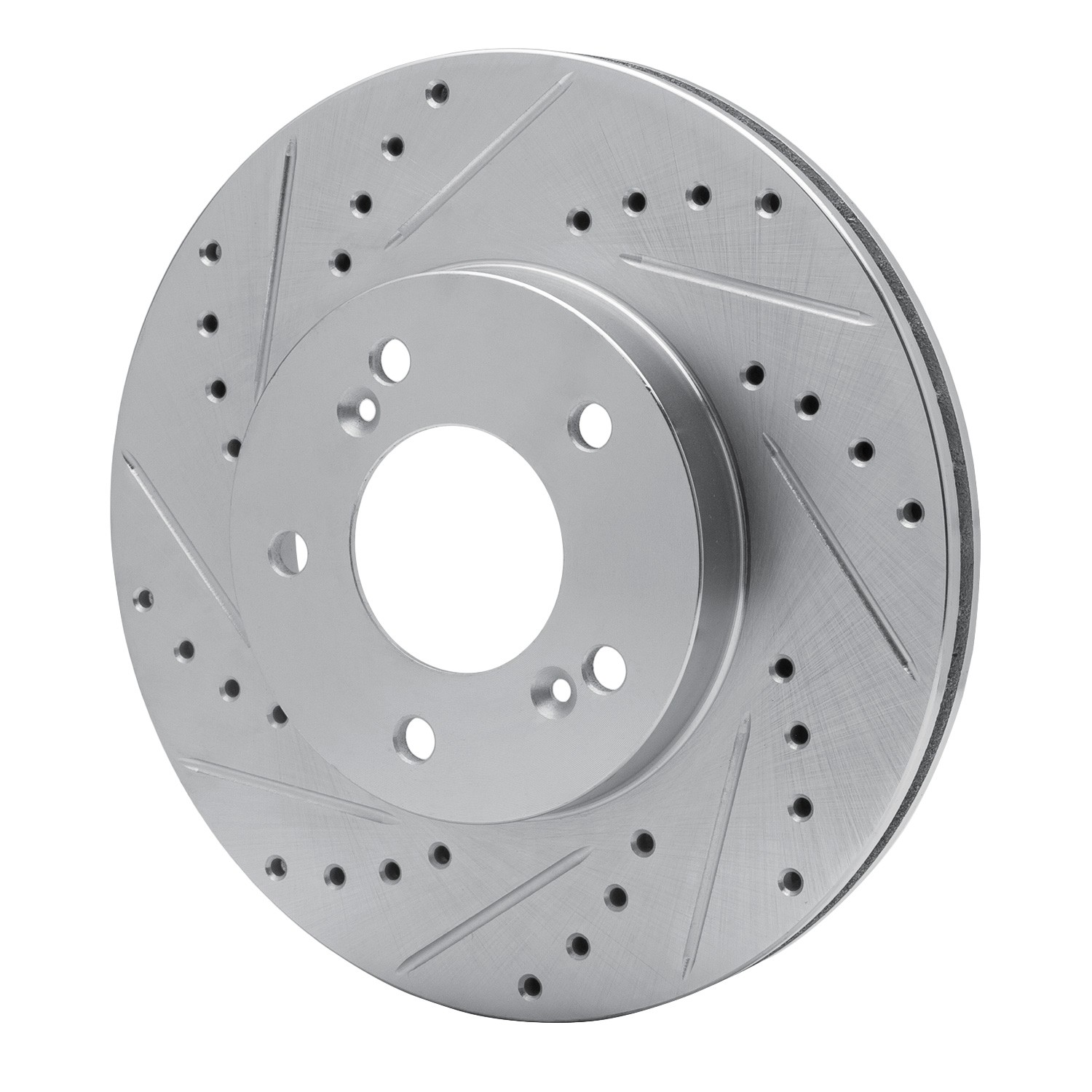 DYN 631-59040L DFC Brake Rotor - Drilled and Slotted - Silver - Image 3