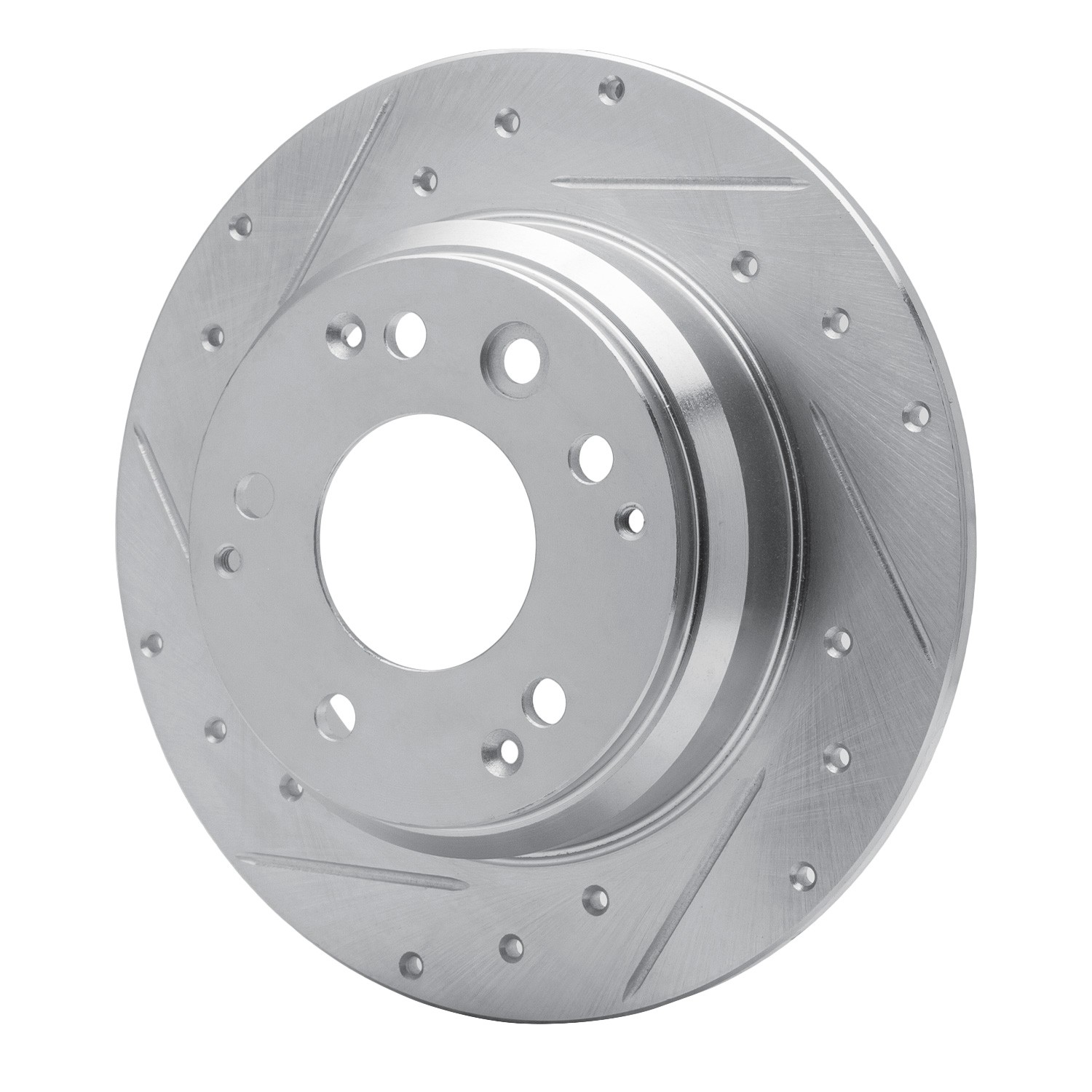 DYN 631-59041L DFC Brake Rotor - Drilled and Slotted - Silver - Image 3