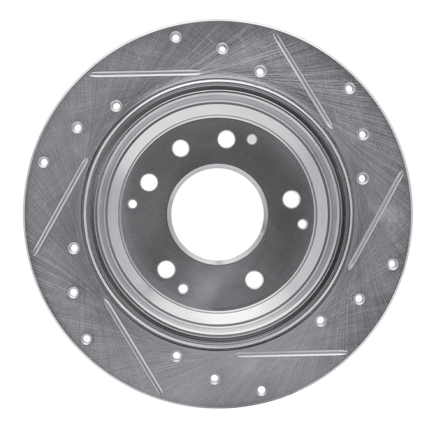 DYN 631-59041L DFC Brake Rotor - Drilled and Slotted - Silver - Image 4