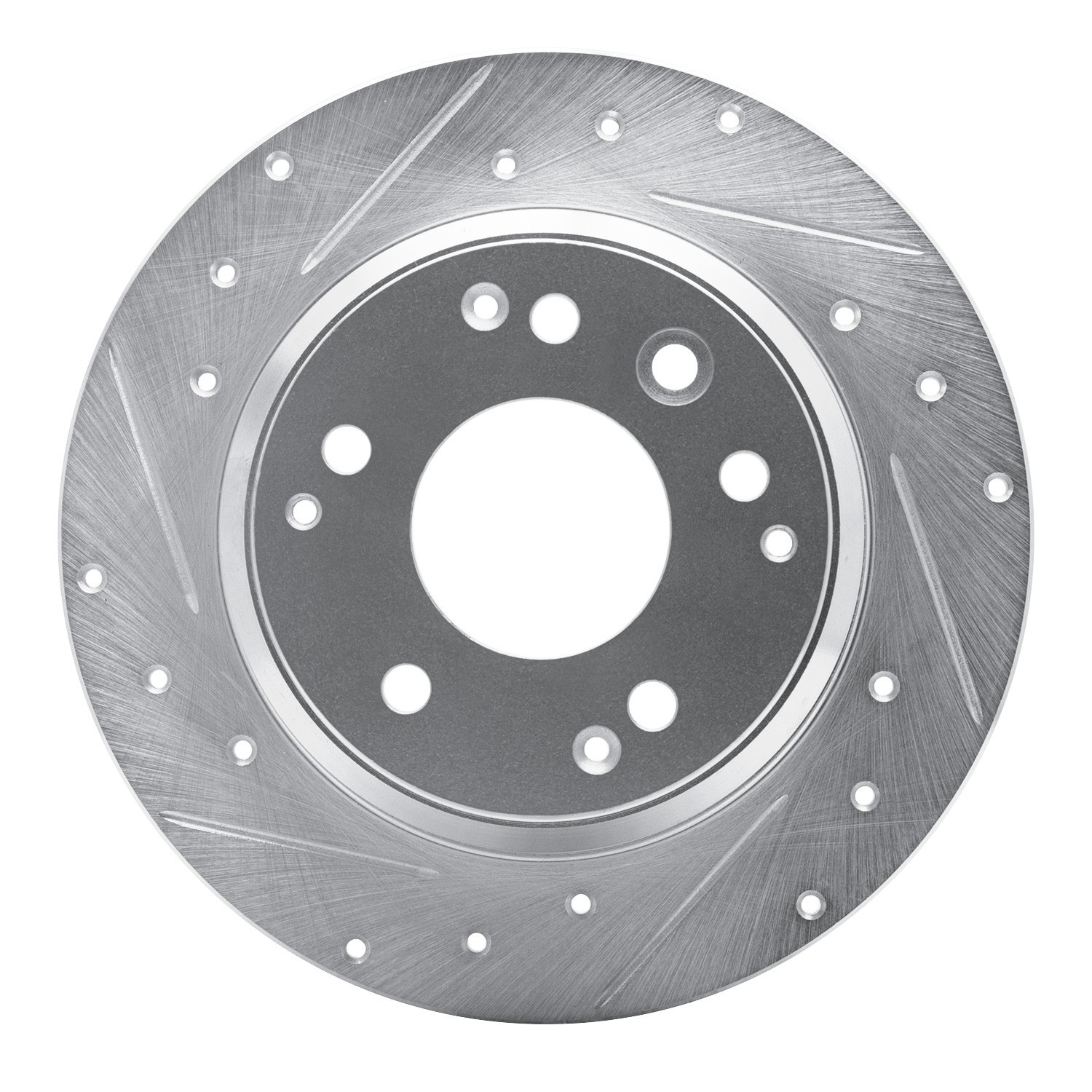 DYN 631-59041L DFC Brake Rotor - Drilled and Slotted - Silver - Image 5