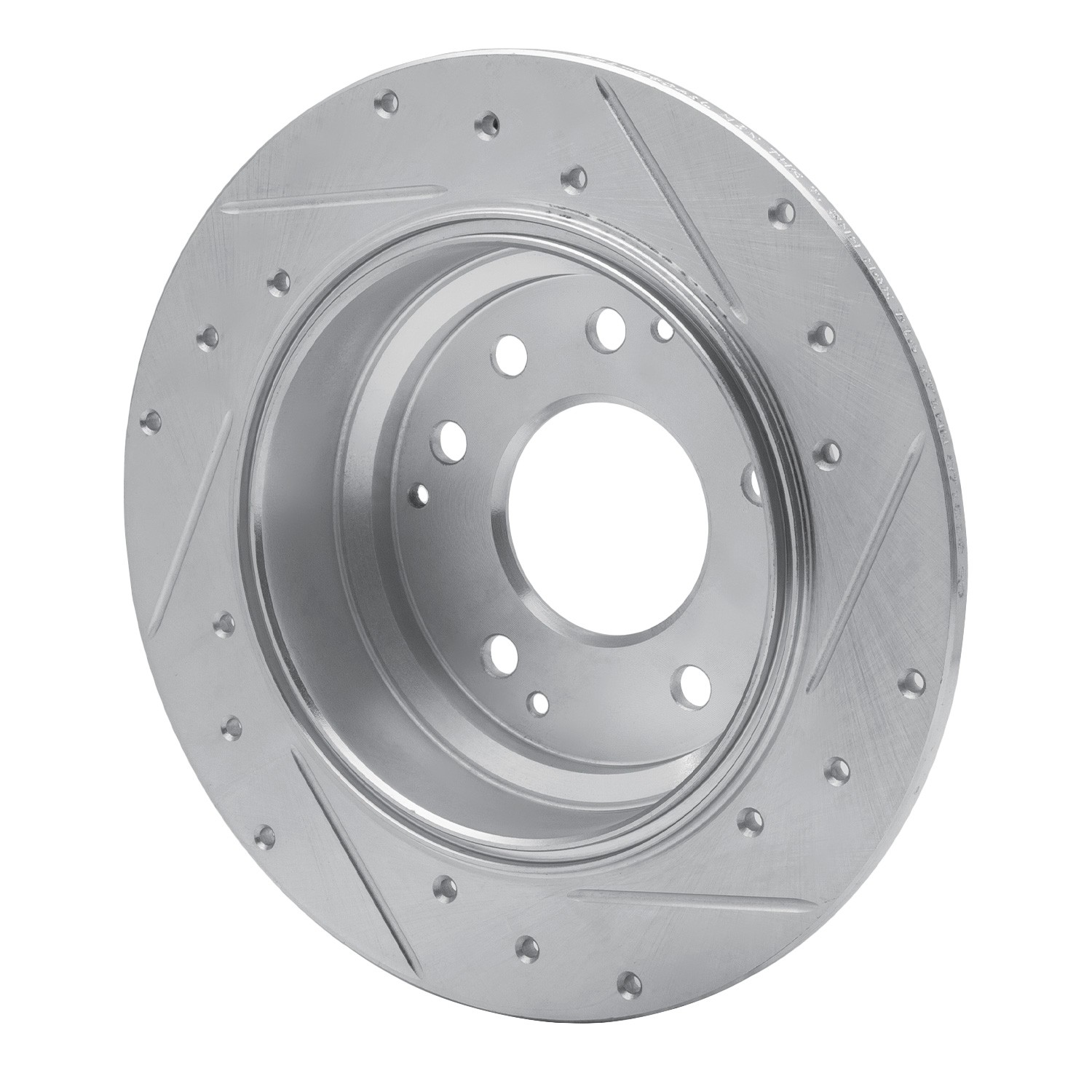 DYN 631-59041L DFC Brake Rotor - Drilled and Slotted - Silver - Image 2