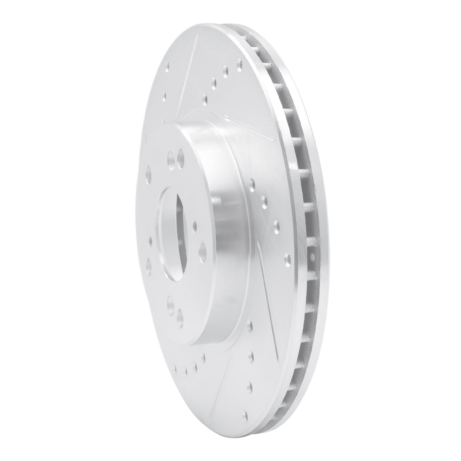 DYN 631-59042L DFC Brake Rotor - Drilled and Slotted - Silver - Image 3