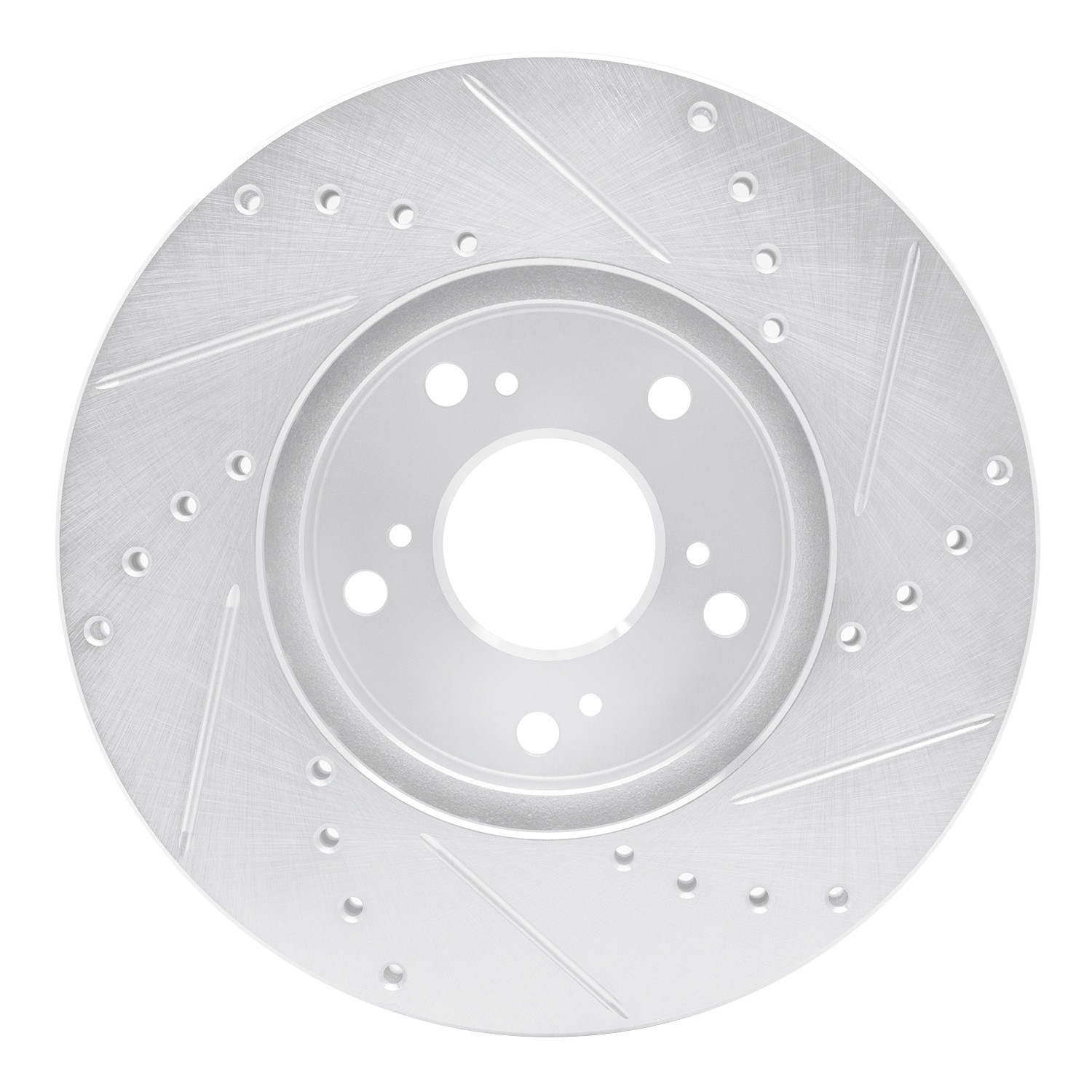 DYN 631-59042L DFC Brake Rotor - Drilled and Slotted - Silver - Image 4
