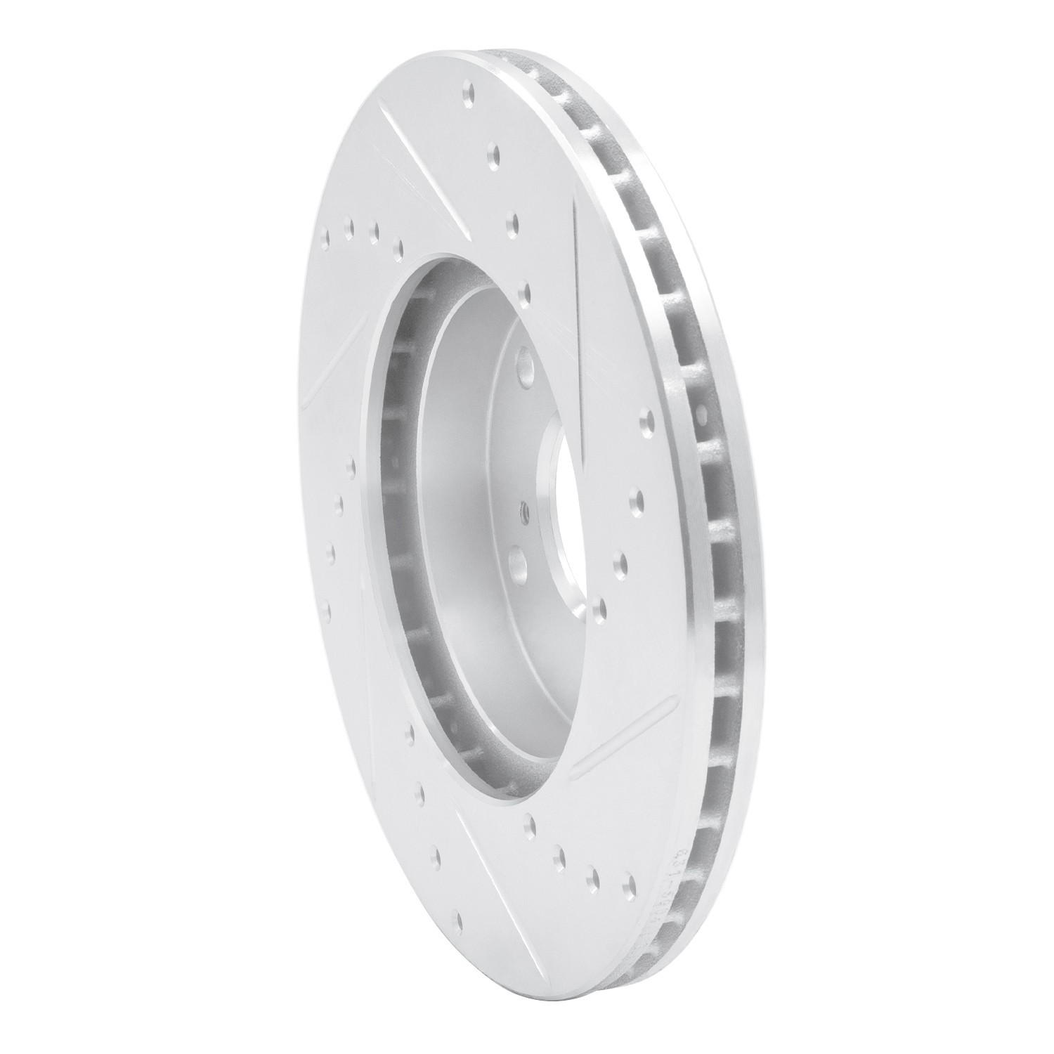 DYN 631-59042L DFC Brake Rotor - Drilled and Slotted - Silver - Image 2